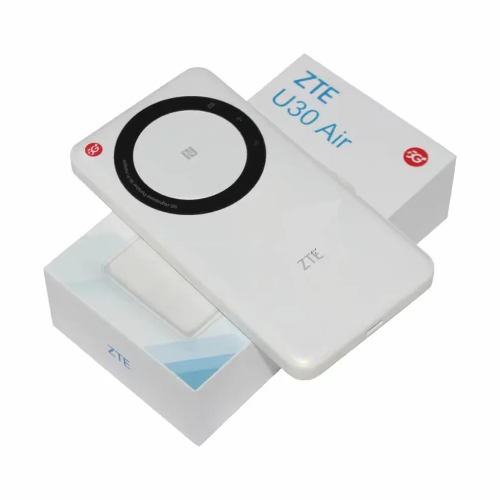 ZTE 5G Pocket WiFi U30 Air 4500mAh Tipo-C 867Mbps 2.4/5GHz Dual Band Portable Hotspot 5G 4G LTE Tarjeta SIM Router Móvil - Blanco