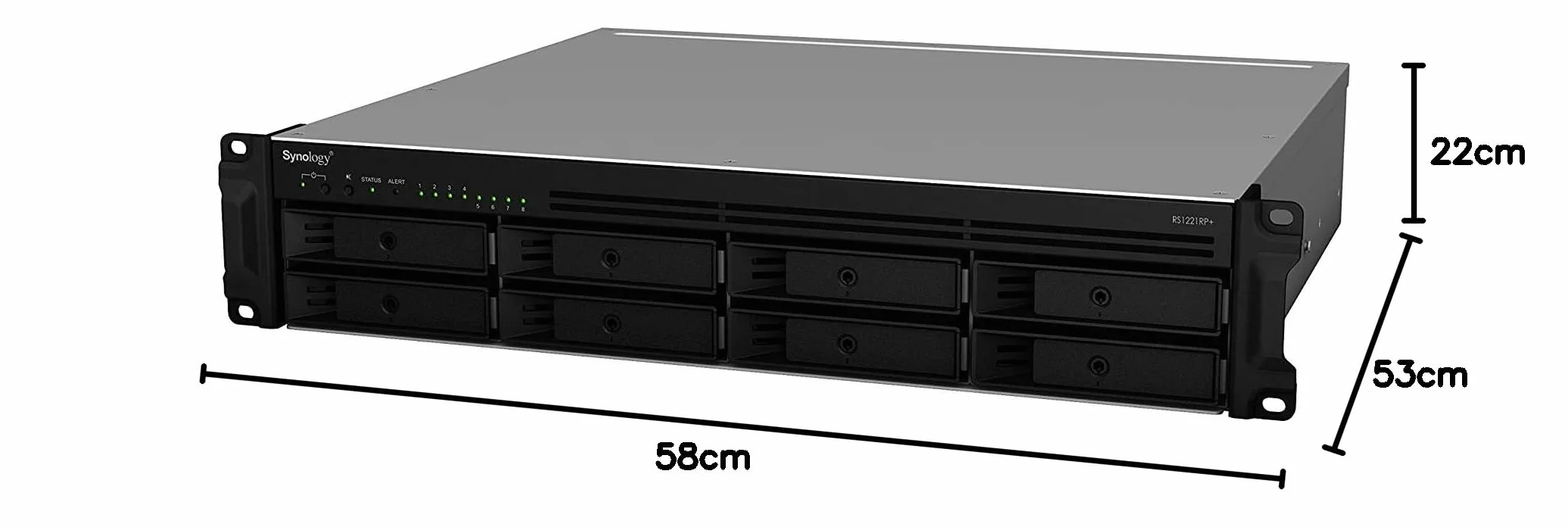 RS1221RP+ 2U 8BAY 22GHZ QC RPS EXT