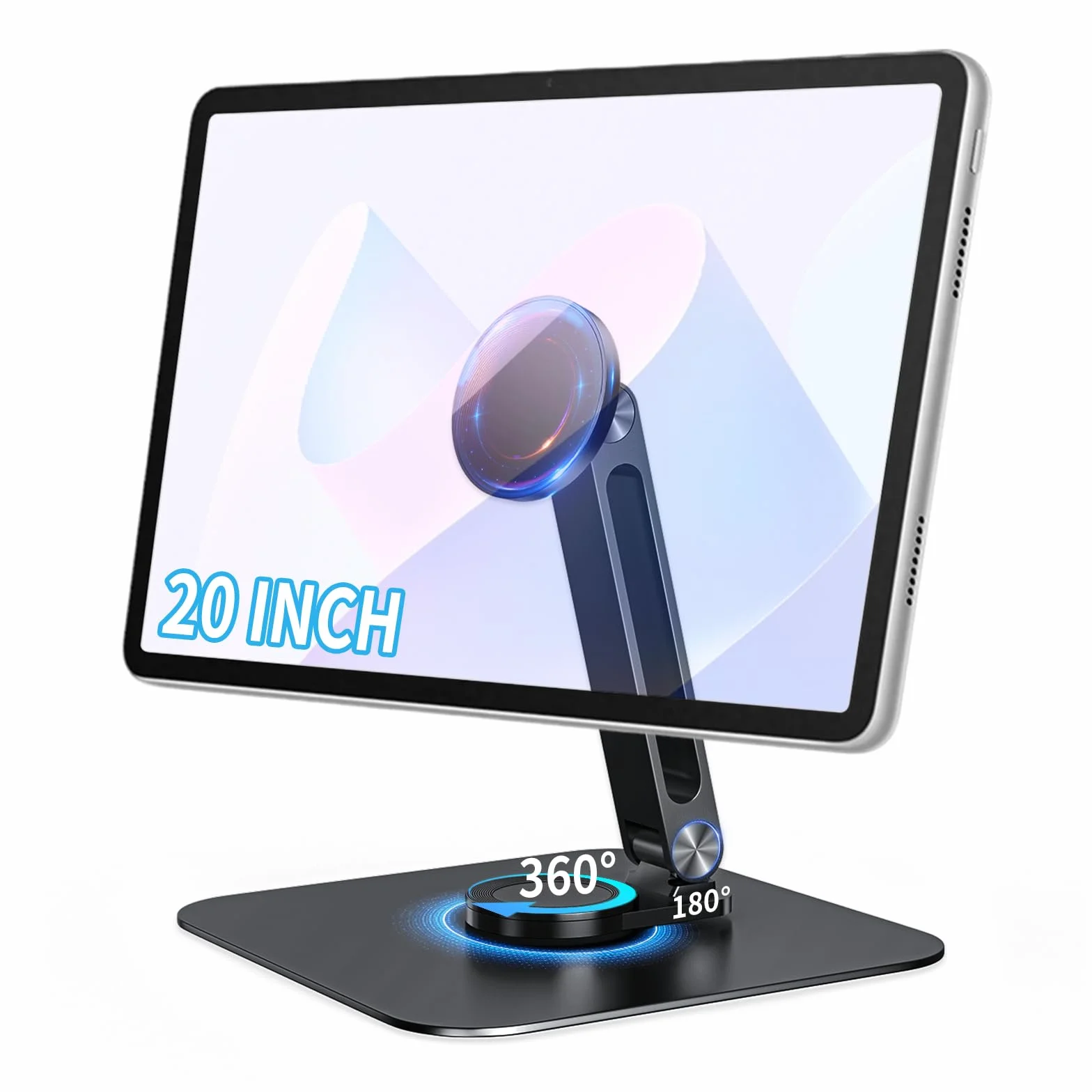 Golday Soporte magnético para iPhone/iPad/monitor compatible máximo con brazo de aleación de aluminio de 18 pulgadas, soporte ajustable para tableta, adecuado para tu hogar, oficina, aula, espacio