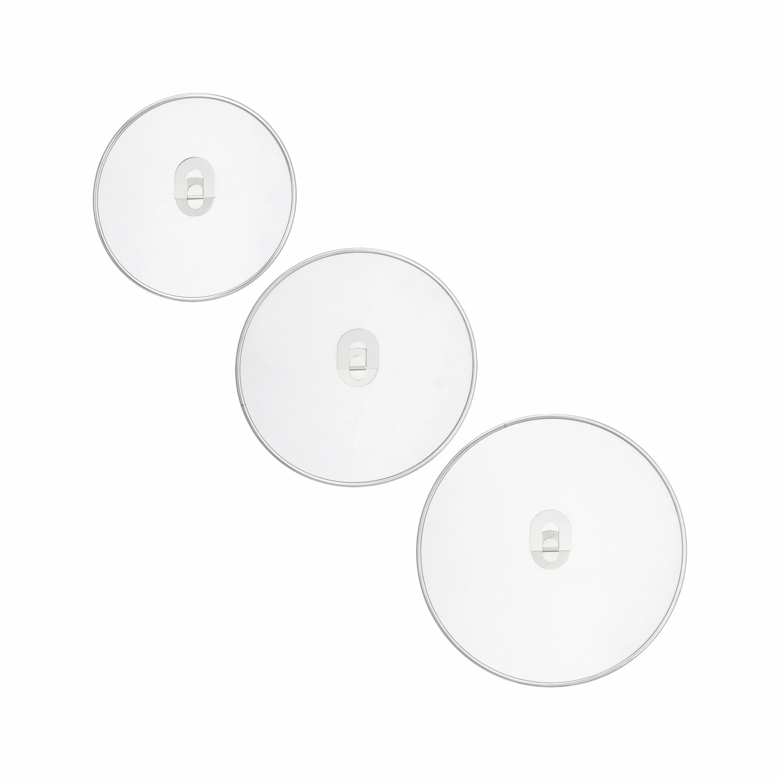 Relaxdays Pack 3 Tapas Antisalpicaduras, Sartenes 25-29-33 cm, Protectores Anti Salpicaduras con Asa, Plateado