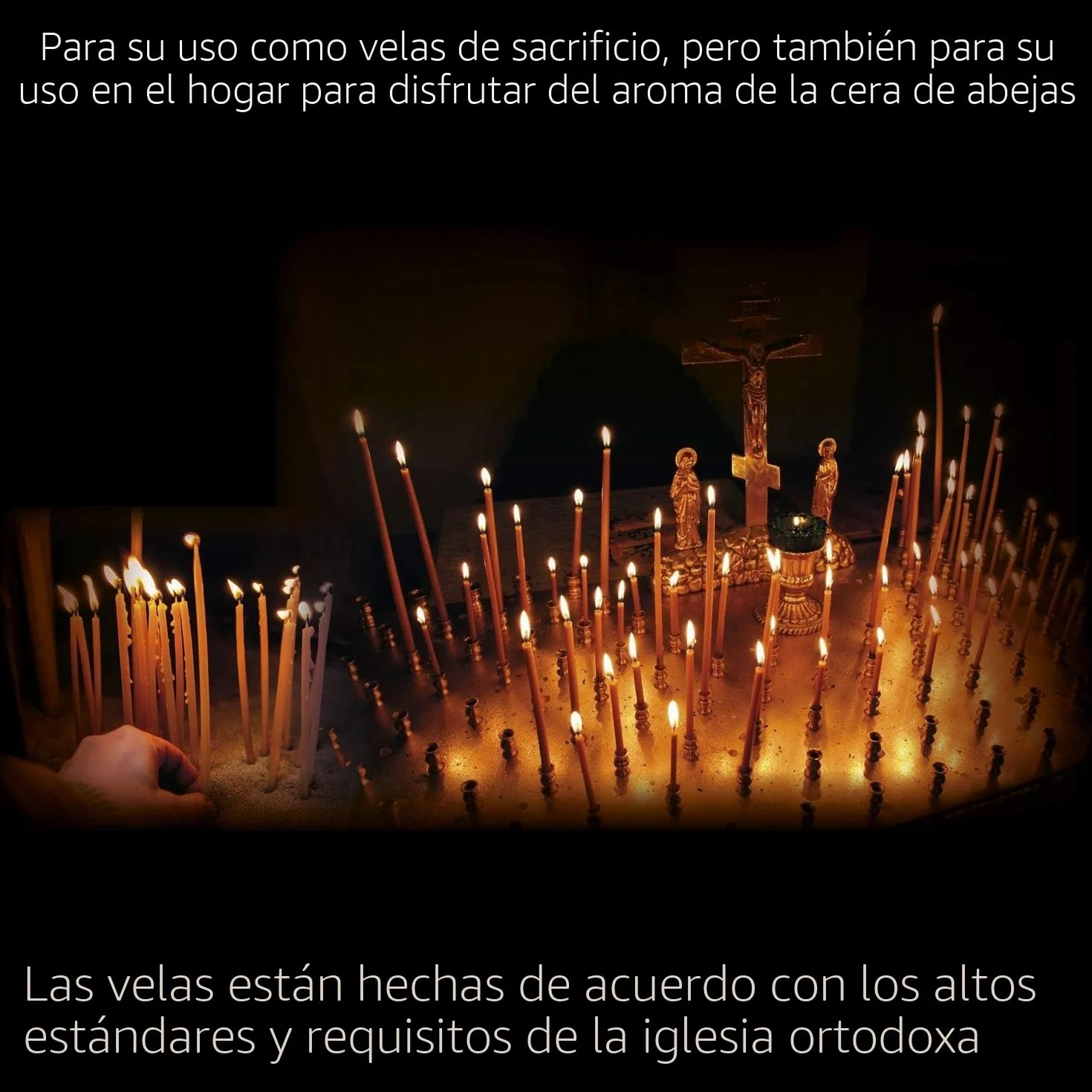 Danilovo Ritual Velas de cera de abeja rojo ortodoxe decoración 16 cm 50 unidades