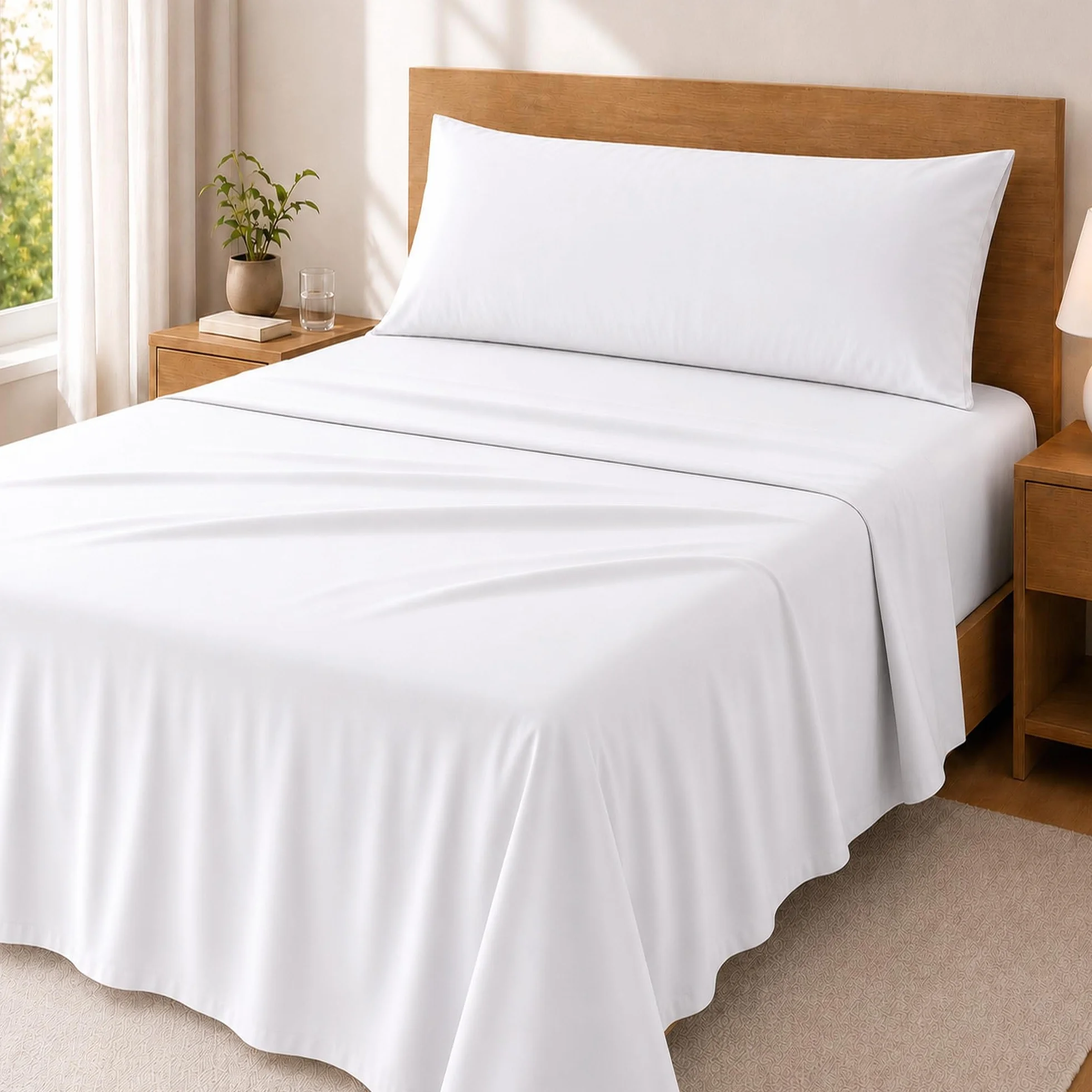 Degrees Home Premium – Juego de Sábanas 90x190 cm 3 Piezas: Sábana Bajera Ajustable, Encimera y Funda de Almohada 90X45 – Microfibra Cepillada, Suave, Oeko-Tex Certificado