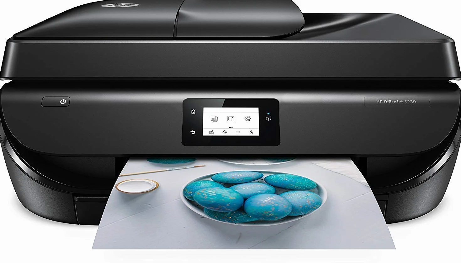HP Officejet 5230 – Impresora multifunción inalámbrica (tinta, Wi-Fi, copiar, escanear, impresión a doble cara, 1200 x 1200 ppp, 10 ppm), color negro