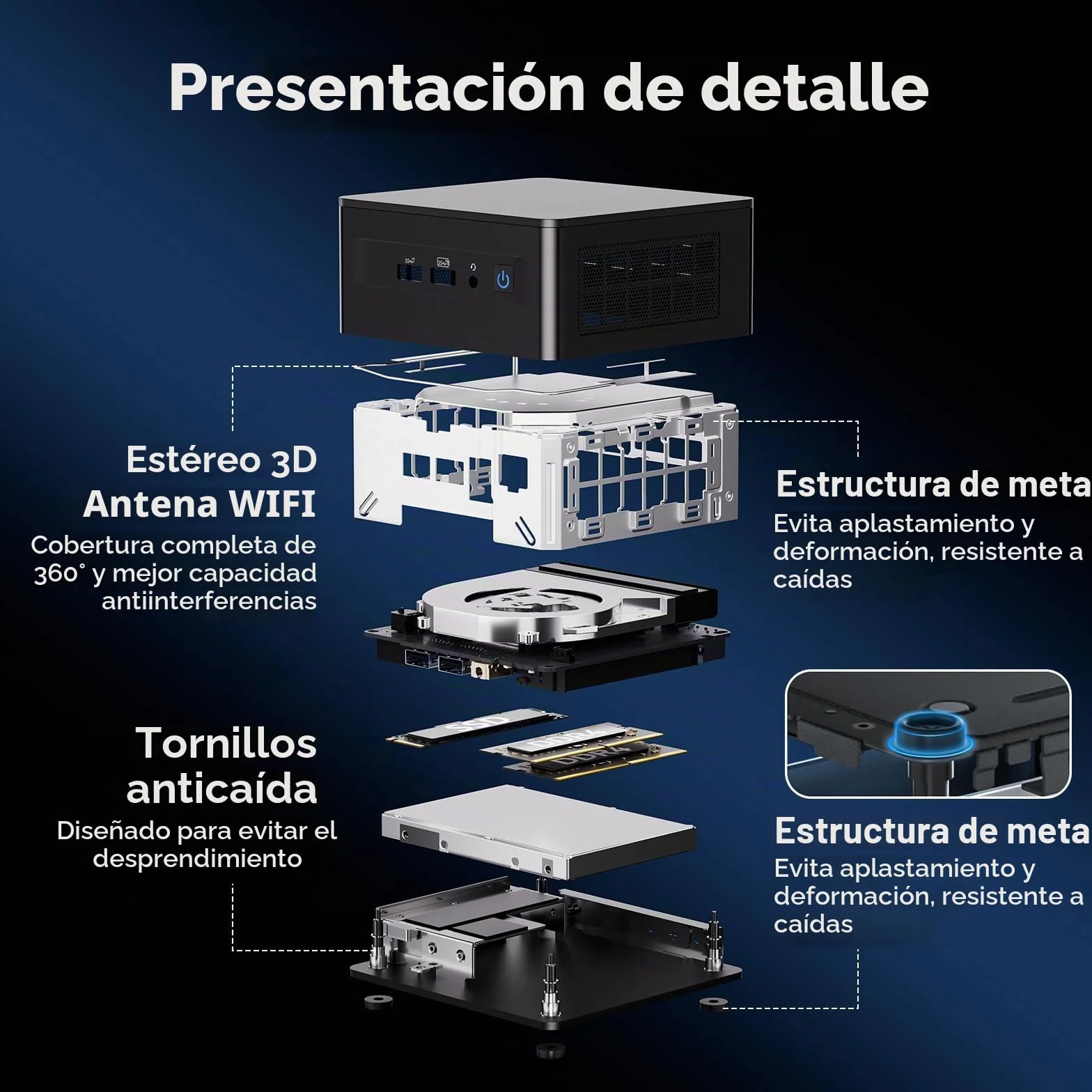 Intel NUC 13 Pro NUC13ANHi7 Arena Canyon: CPU 13.ª Gen, 32 GB RAM, SSD 1 TB, Intel Core i7-1360P, Win 11 Pro Mini PC, 8K/4K UHD, Ethernet Gigabit/WiFi-6/VESA, Empresas/oficinas/hogares.