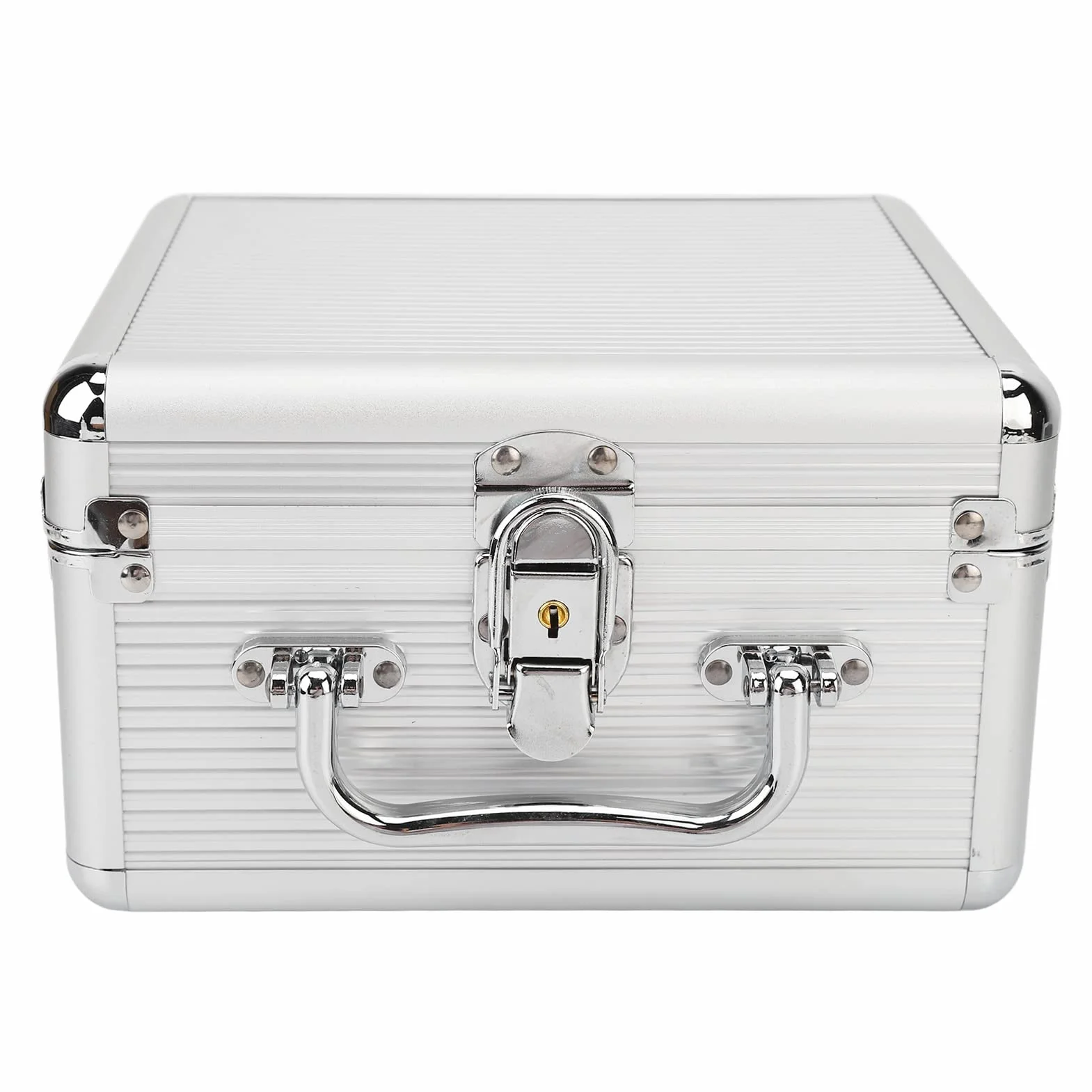 Cryfokt Caja de Almacenamiento para Disco Duro de 2,5 Pulgadas, 20 Bahías, con Cerradura de Seguridad y 2 Llaves, de ABS, Esquina de Aleación de Aluminio, Caja de Disco Duro a Prueba de