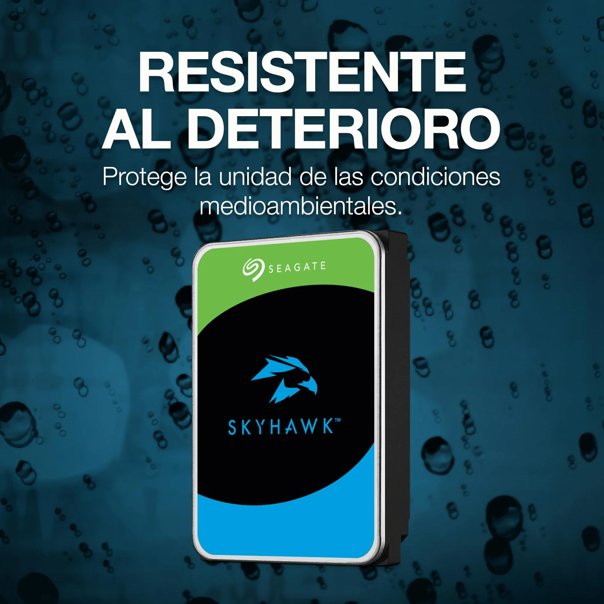Seagate SkyHawk 4TB, Disco Duro Interno De Video, 3.5 Pulgadas, SATA 6.GB/s, Caché de 256 MB, DVR, Sistema de Cámaras de Seguridad NVR, servicios Rescue internos, Paquete Abre-fácil (ST4000VXZ16)