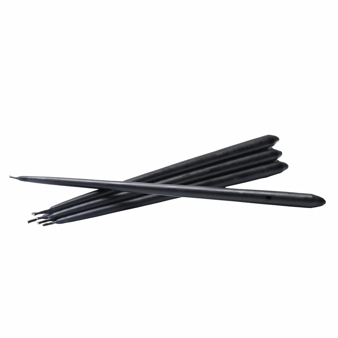 Ester & Erik Stoff Nagel Taper candles cera parafina negro, 3,5 h sin goteo, paquete 6