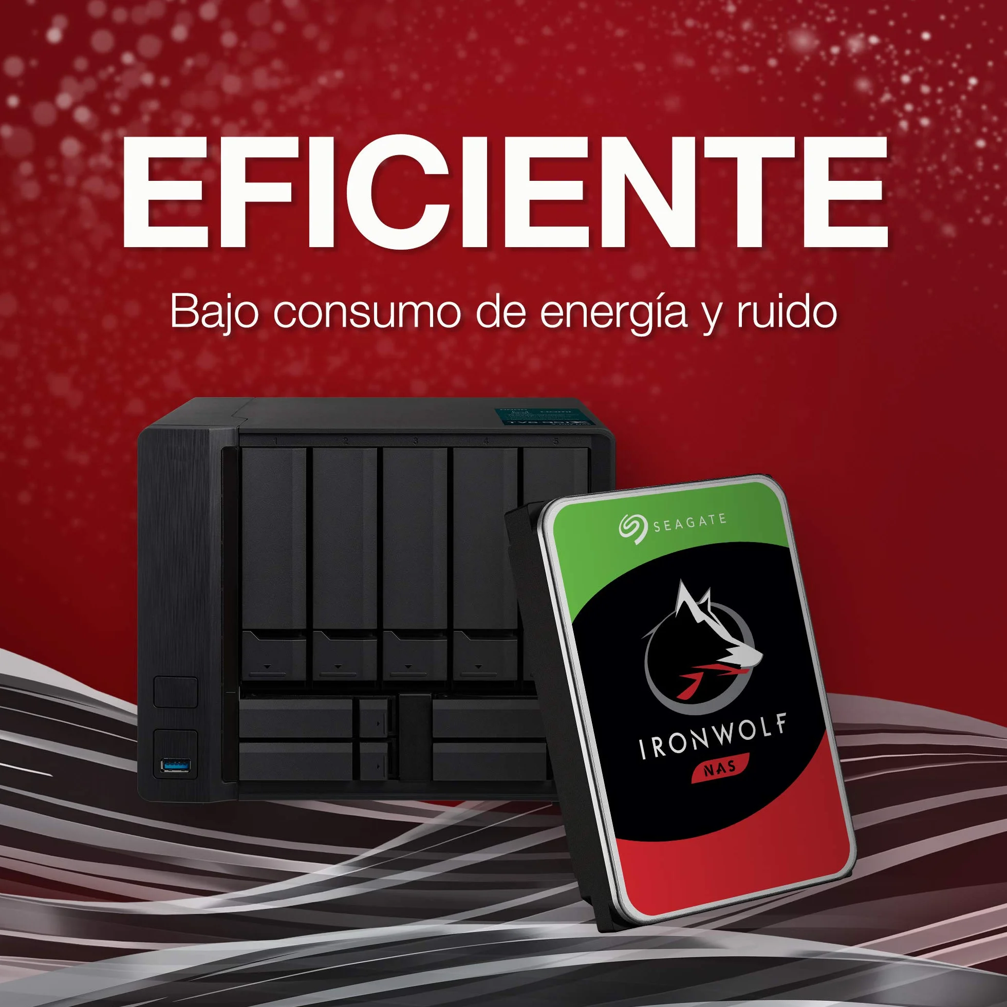 Seagate IronWolf Pro, 16TB, NAS, Disco duro interno, HDD, CMR 3,5" SATA 6GB/s, caché 256 MB, almacenamiento RAID, 3 años Rescue Services (ST16000NE000)