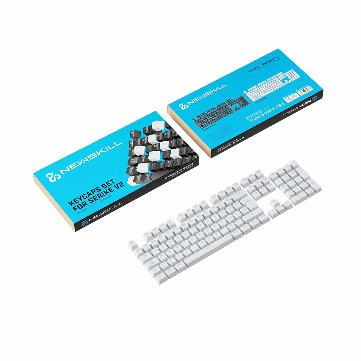 NEWSKILL Serike V2 Set de Teclas mecánicas 104 ABS Doble inyección personalización para switches en Cruz Blanco