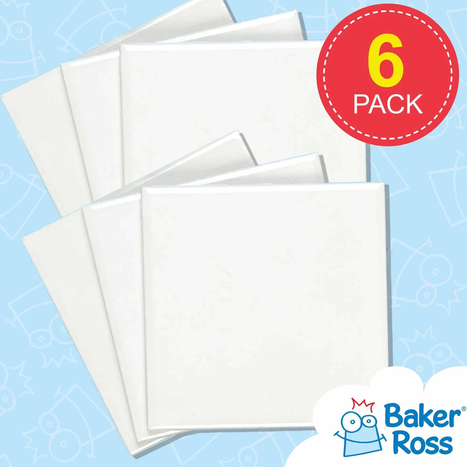 Baker Ross Haz Tus Propios Posavasos Azulejos de Cerámica para Niños Artes y Manualidades