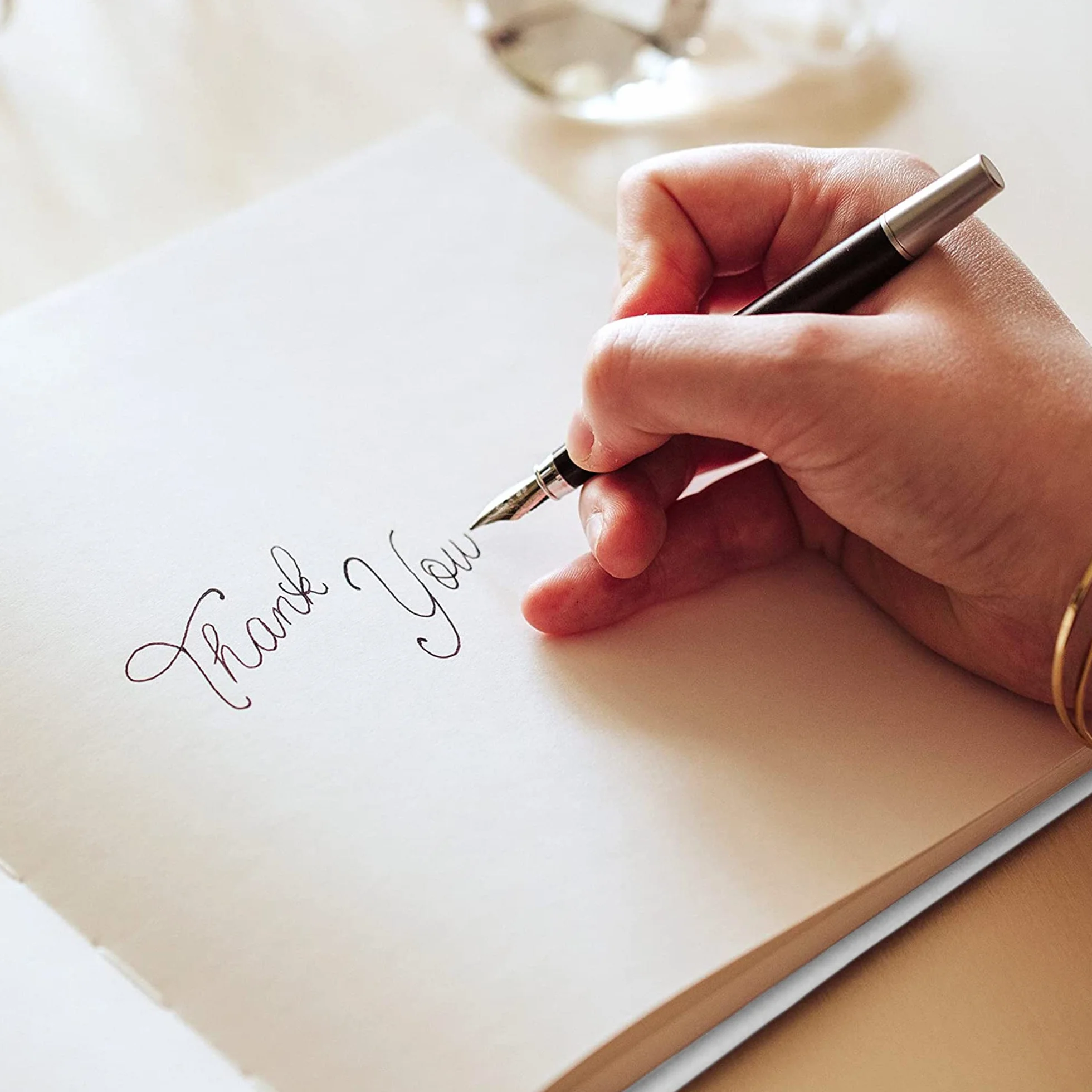Plantvibes Libro de visitas premium para bodas, 72 páginas, papel grueso, estilo vintage, título dorado