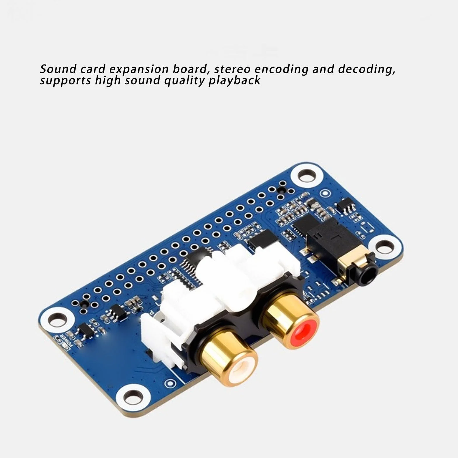 GOWENIC Placa de Sonido Profesional PCM5122 DAC con Puerto de Auriculares de 3,5 Mm para RasPi 5 4B, 112dB SNR, Ideal para Amantes de la Música