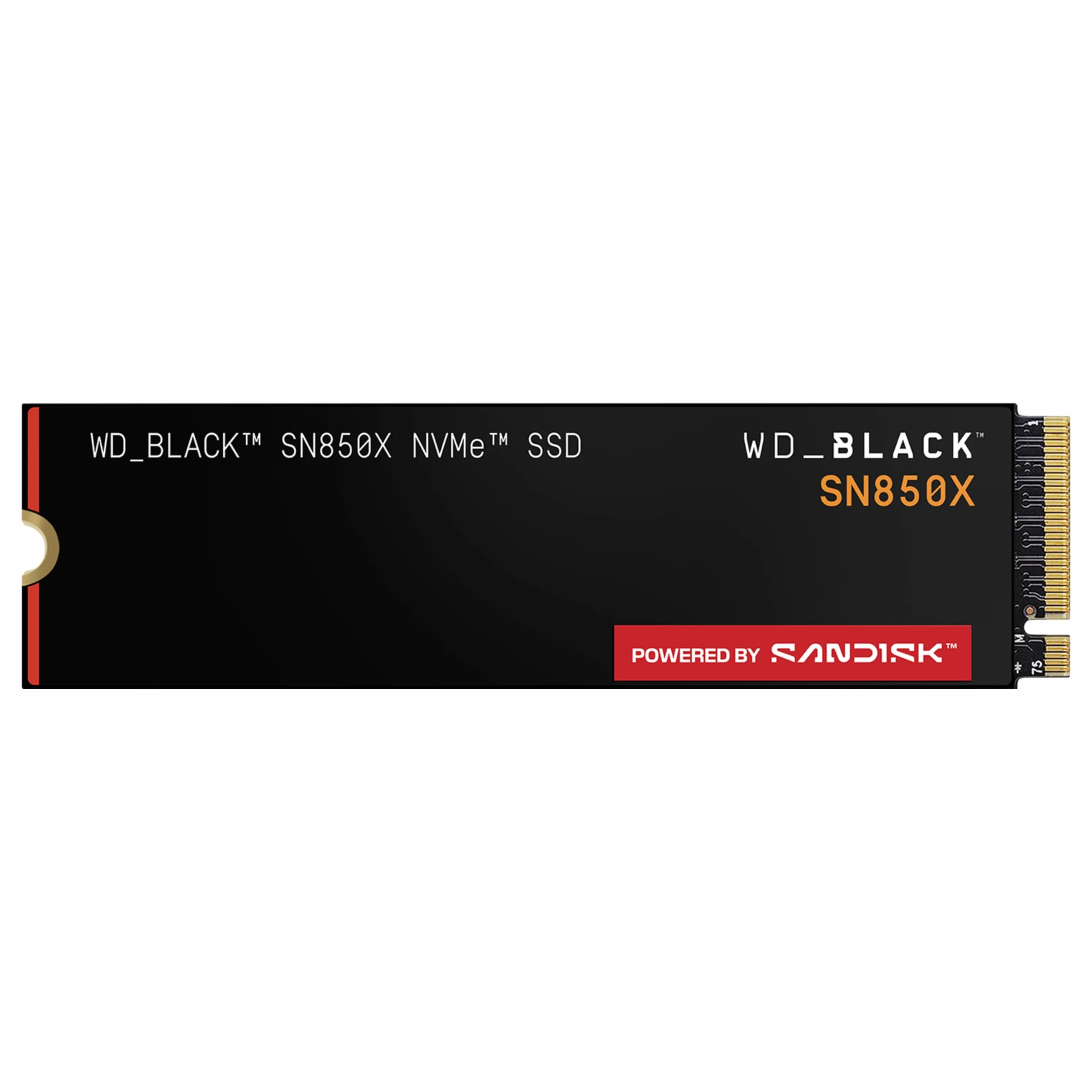 WD_BLACK SN850X NVMe SSD 1TB (Velocidades de lectura hasta 7300 MB/s, escritura 6300 MB/s, M.2 2280, PCIe Gen 4, SSD para Juegos internos, SSD de alto rendimento) POWERED BY SANDISK