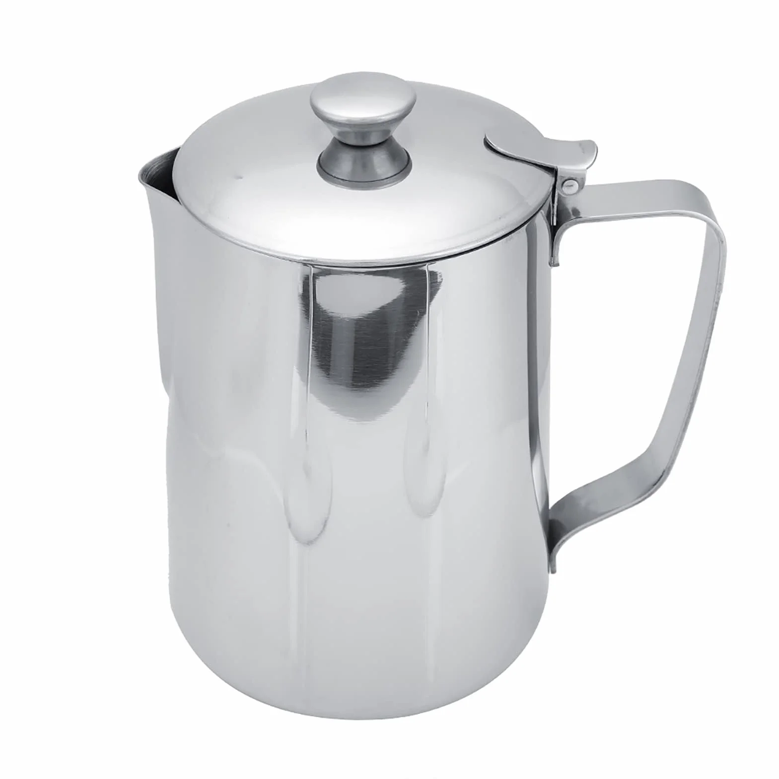 Jarra de Leche de Acero Inoxidable con Tapa para Capuchino, Café y Té (1000ML)