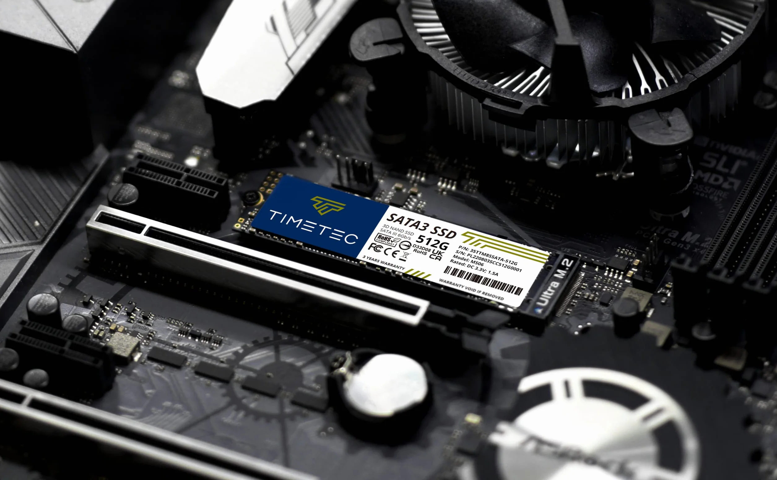 Timetec 512GB SSD 3D NAND TLC SATA III 6Gb/s M.2 2280 NGFF 256TBW Read Speed Up to 550MB/s SLC Cache Performance Boost Internal SSD for PC Computer Laptop and Desktop (512GB)