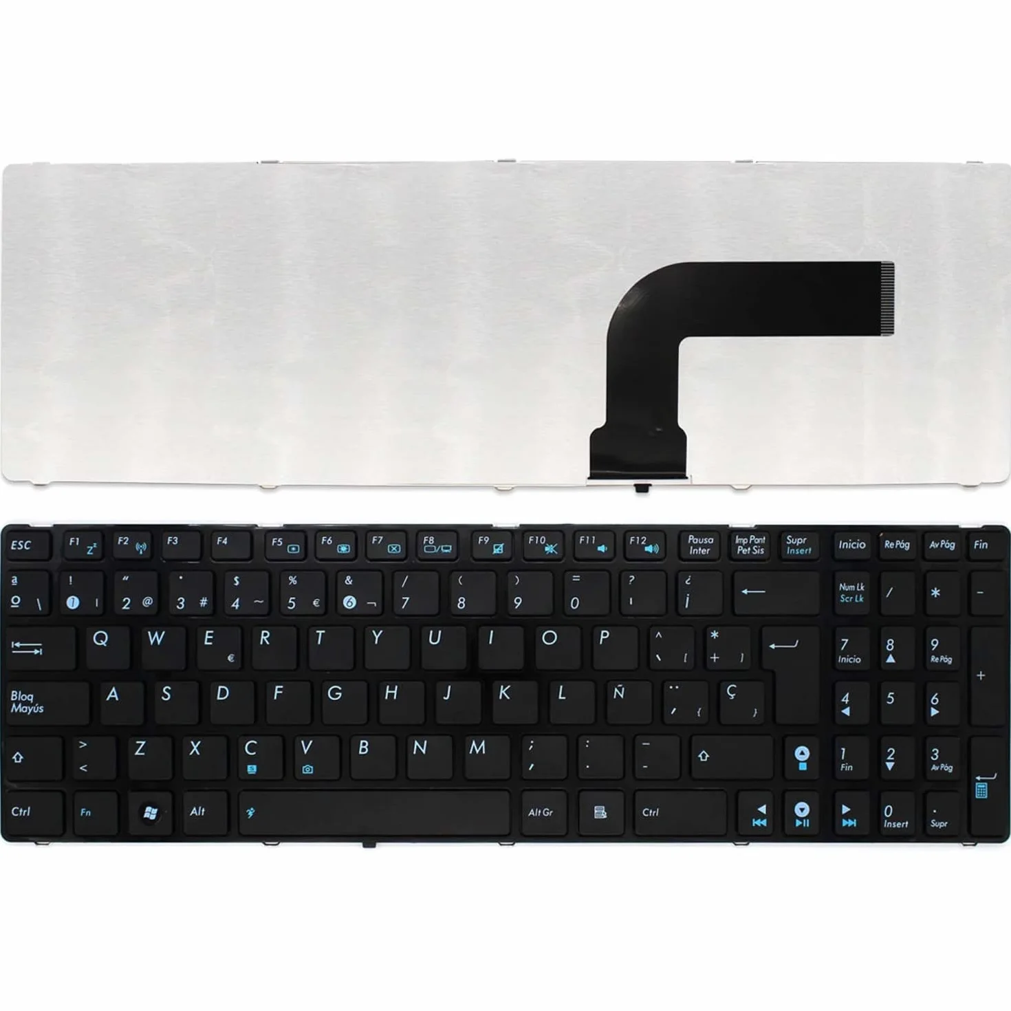 PORTATIL MOVIL - Teclado Compatible con ASUS NSK-UGC0S 9J.N2J82.C0S 0KN0-FN2SP03 04GNV32KSP01-3 V111462AK1