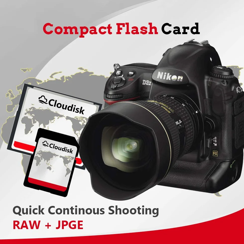 2pcs 1GB Rendimiento De La Tarjeta De Memoria Compact Flash De 1GB CF Para Cámara Digital Vintage
