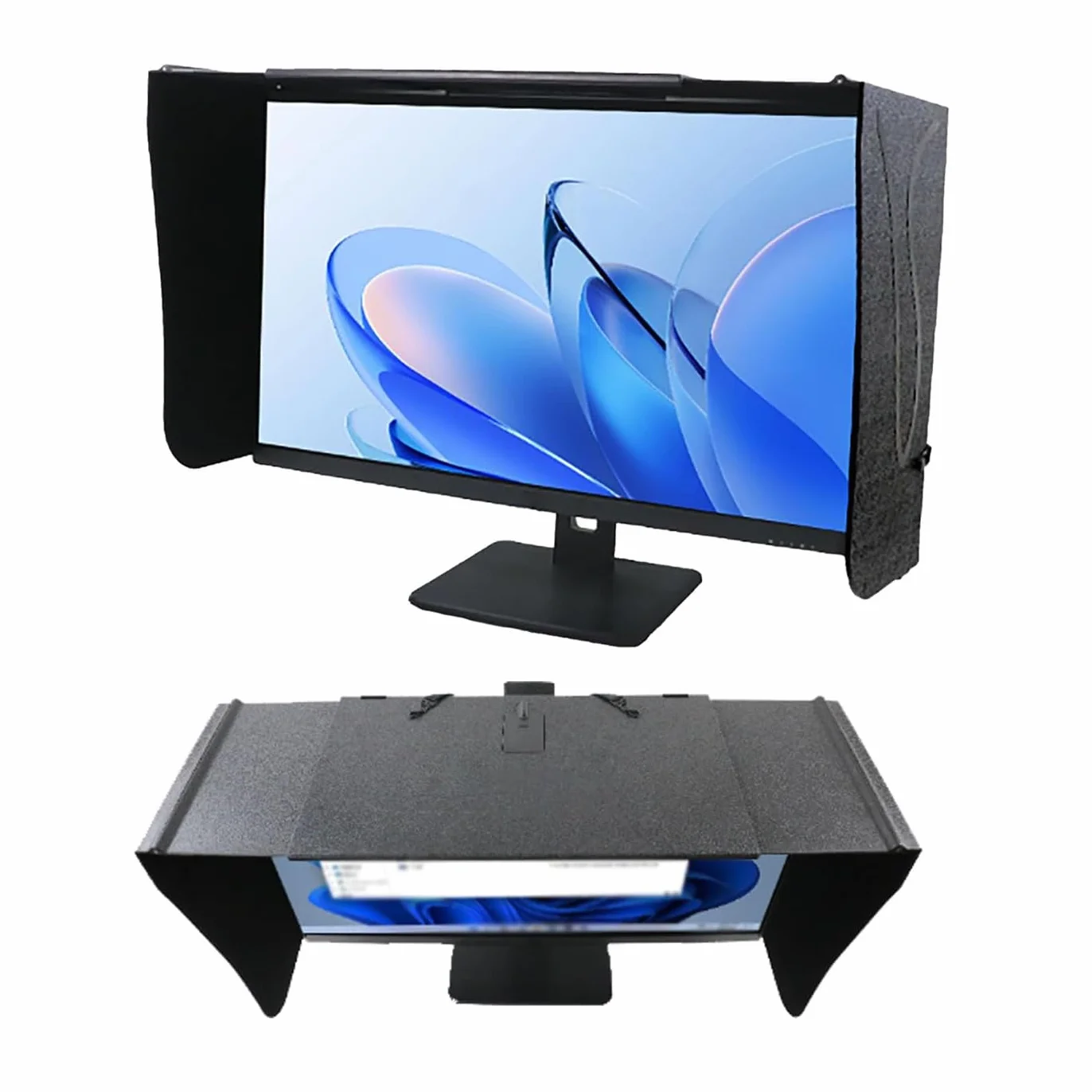 Parasol Para Monitor De Ordenador De Sobremesa, Protector De Luz Para Monitor De Ordenador, Anti-espía, Alas Ensanchadas, Apto Para Uso Universal Con Monitores De Pantalla Plana De 41 A 71 Cm De