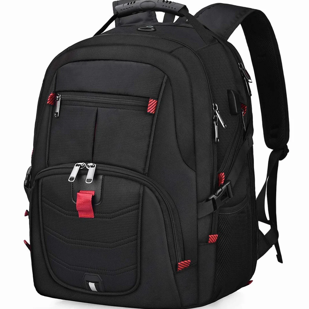 NUBILY Mochila para laptop de 43.2 cm, mochila de viaje de negocios para hombre, color negro