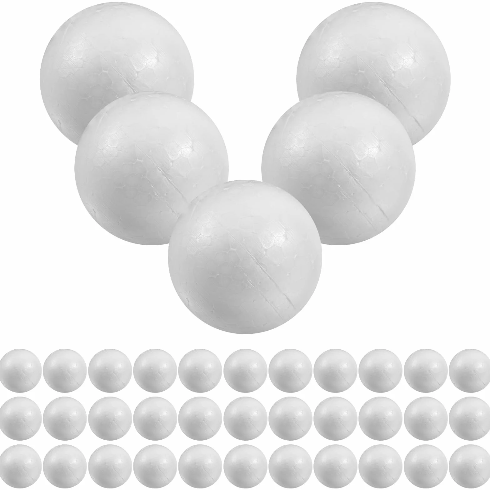 Bolas de Poliestireno 5 cm 50 Piezas para Manualidades DIY Navidad Bodas