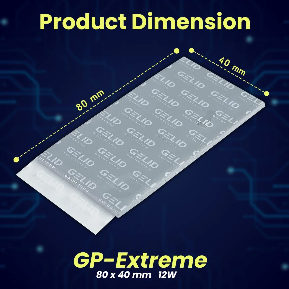 Gelid Solutions GP-Extreme 12W-Almohadilla térmica 80x40x2.0 (2 piezas) Excelente conducción del calor, relleno ideal para huecos. Fácil instalación. 80x40x2.0 (2 piezas)