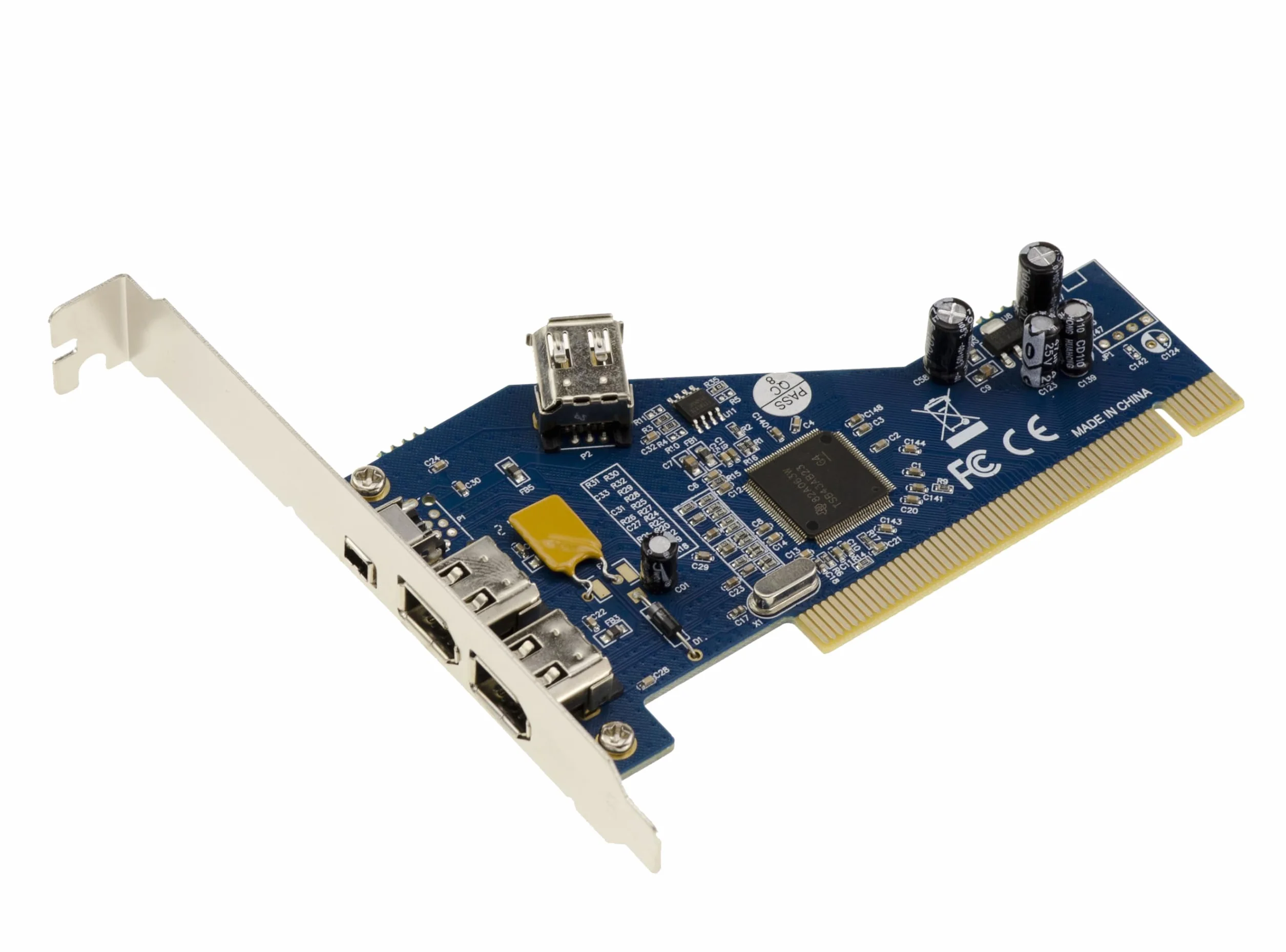 KALEA-INFORMATIQUE Tarjeta controladora PCI a FireWire 400 IEEE1394a de 3 Puertos con chipset TI TSB43AB23