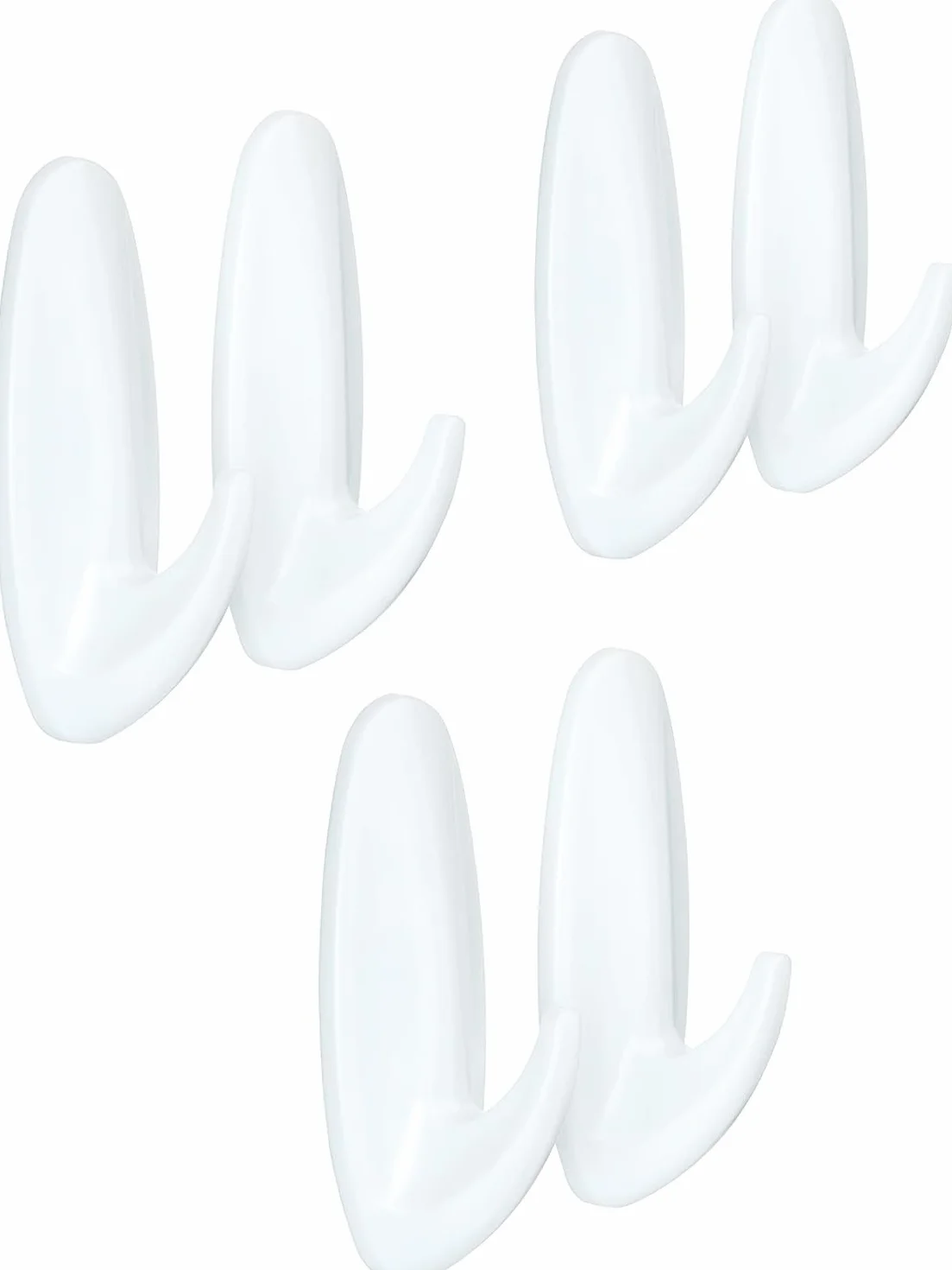 Command Ganchos de Diseño Medianos Blanco 6 Ganchos 9 Tiras Medianas Interior