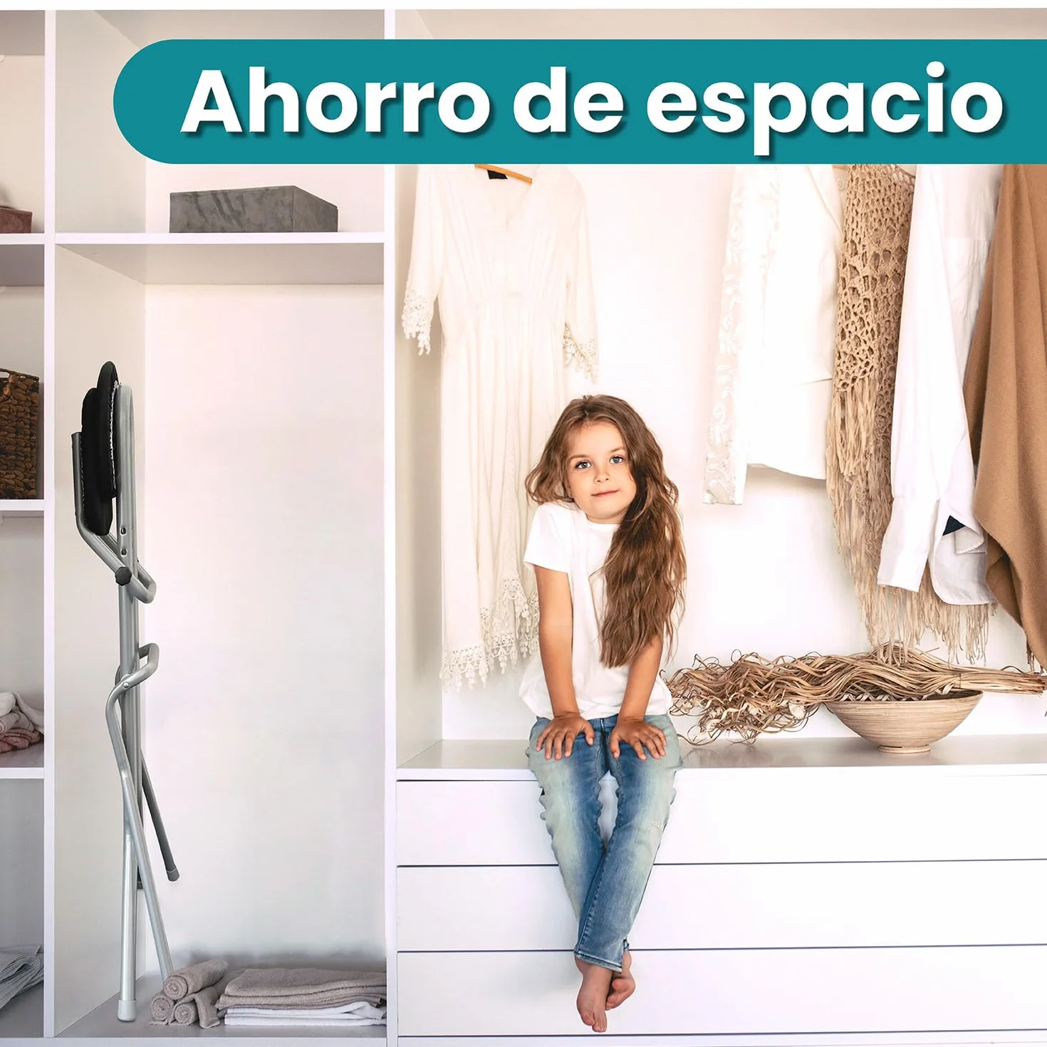 ELONEO Silla Plegable Acolchada Antideslizante 3 Alturas 58-65 cm 120 kg 45x98x47 cm Plateado
