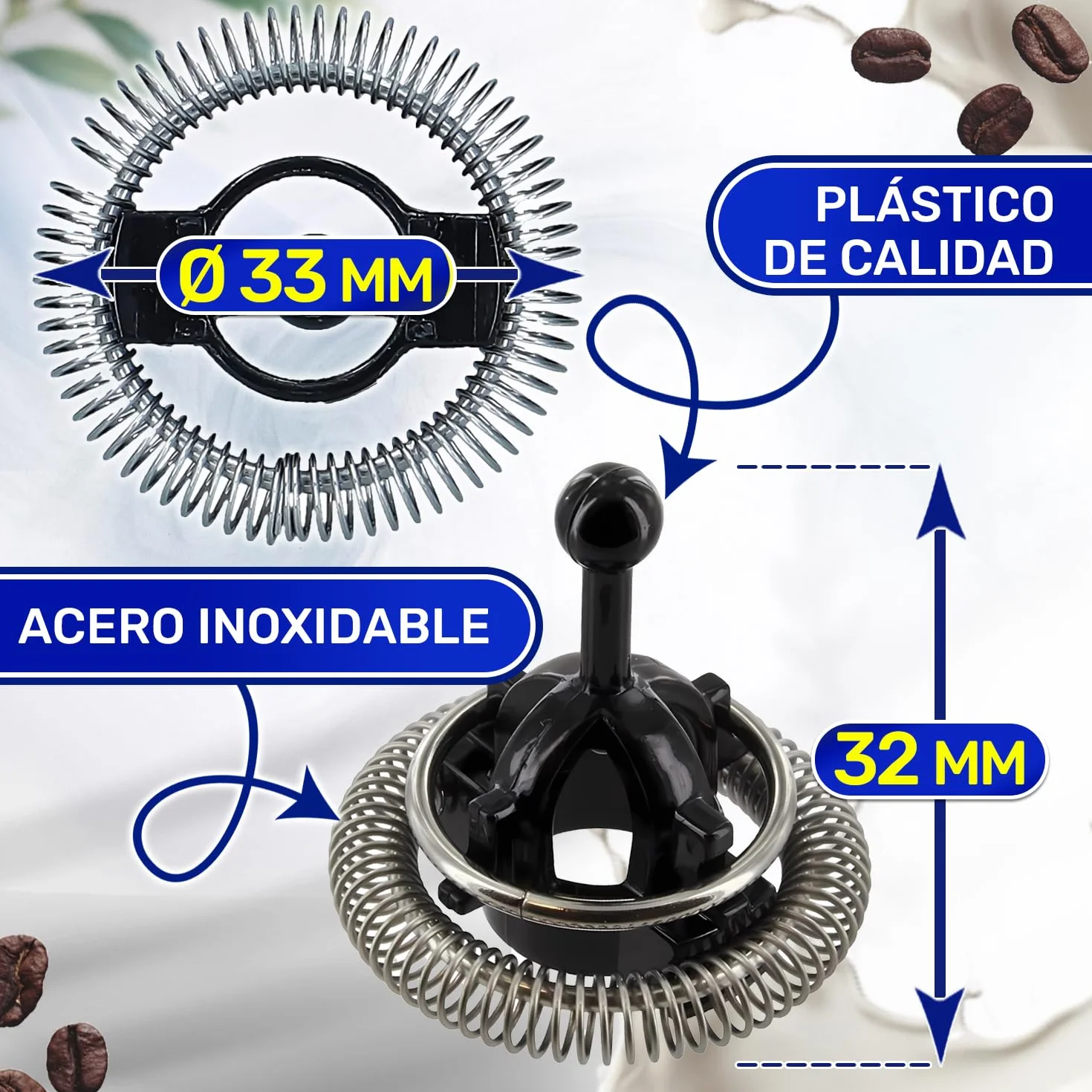 Espumador de Leche para Cafetera Nespresso Krups DeLonghi MONTERAL