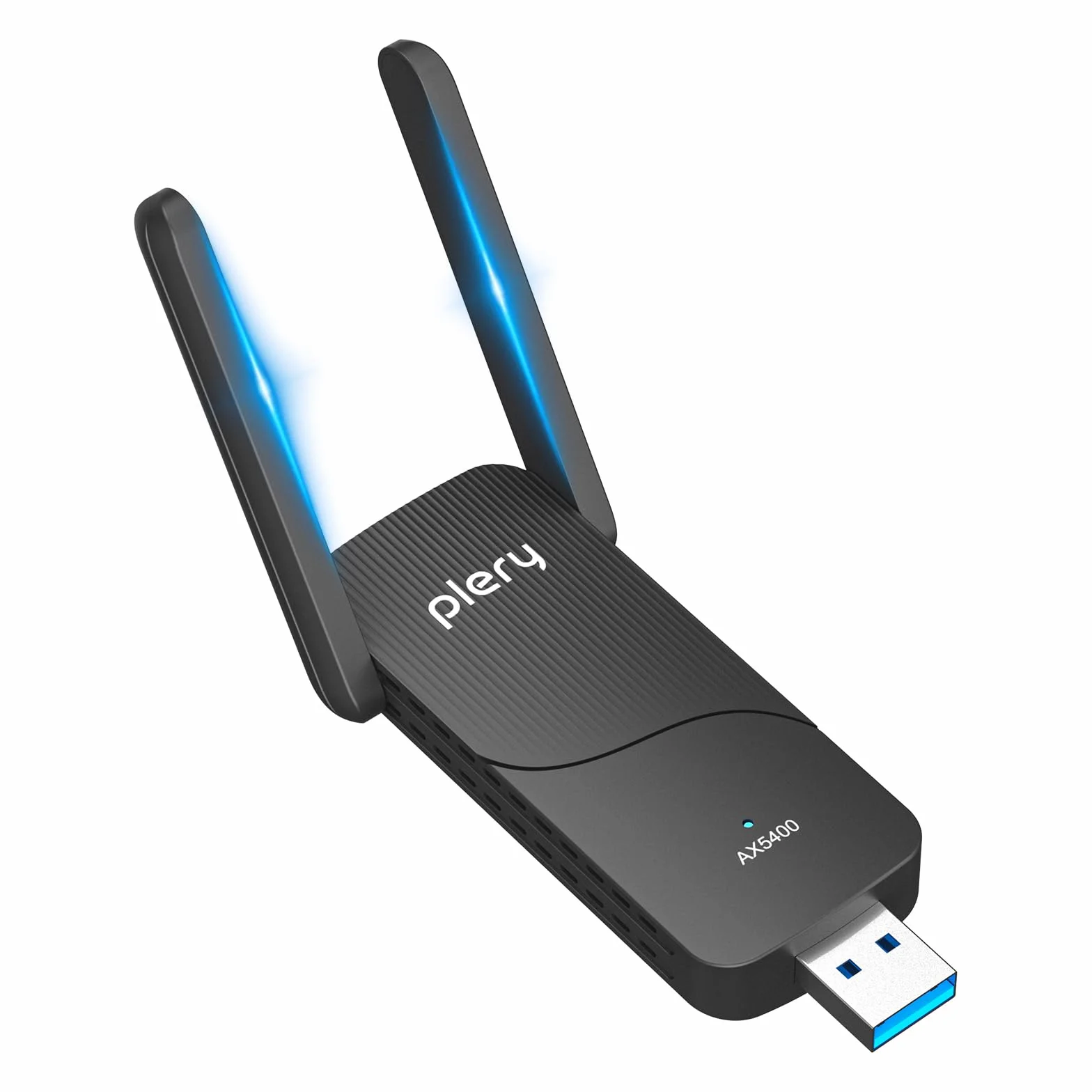 AX5400 Adaptador WiFi USB para PC, USB3.0 Tri-Banda 6/5/2,4GHz Antena WiFi PC, 2 Antenas de Alta Ganancia, Latencia Ultrabaja, MU-MIMO, OFDMA, WPA3, Compatible con Windows 11/10
