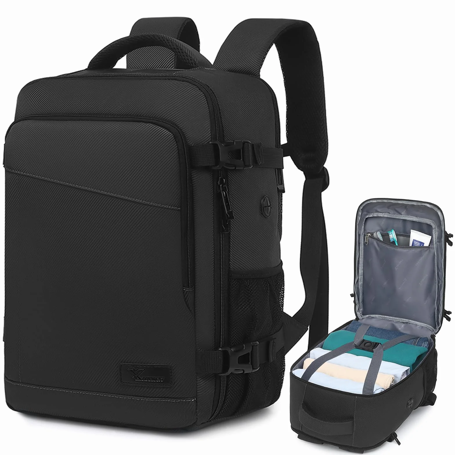 Yankony Mochila Viaje Cabina Avion 40x20x25 para Ryanair Travel Backpack 20L con Compartimiento para Portátil de 14 Pulgadas Impermeable y Antirrobo Equipaje De Mano Hombre Mujer