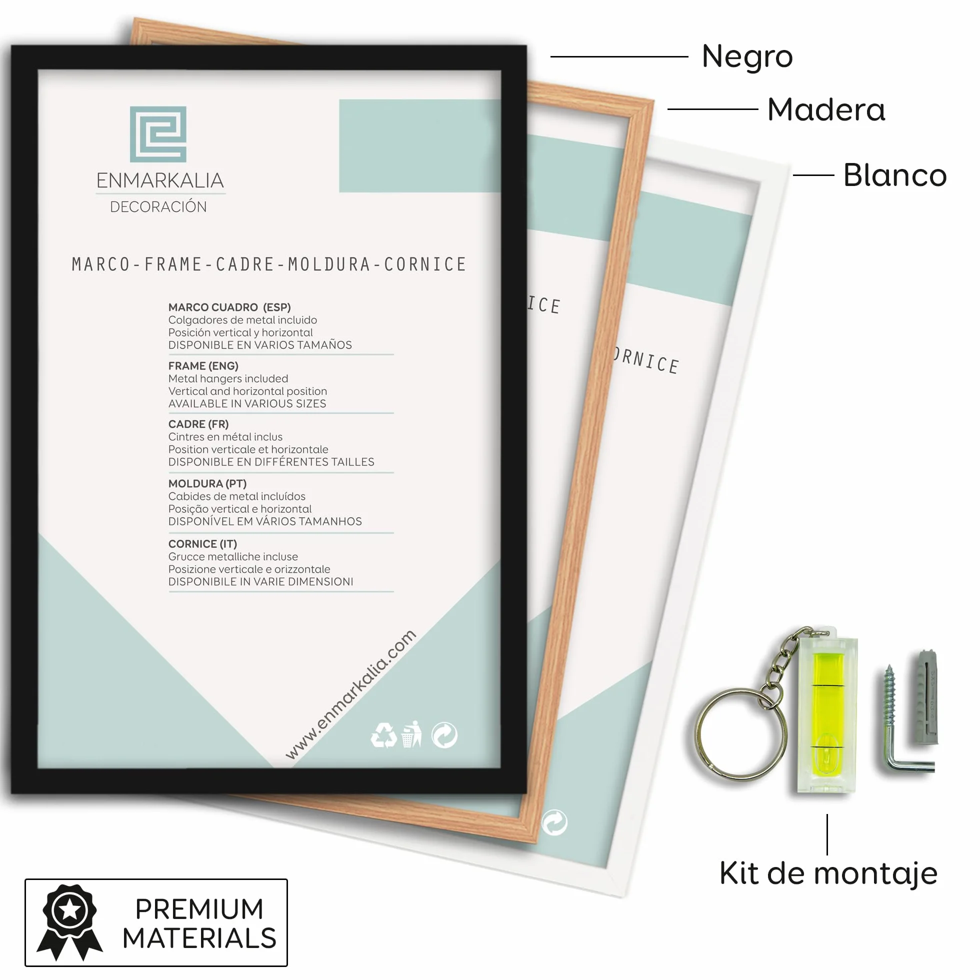 Enmarkalia Marco poster 61 x 91.5 cm Negro