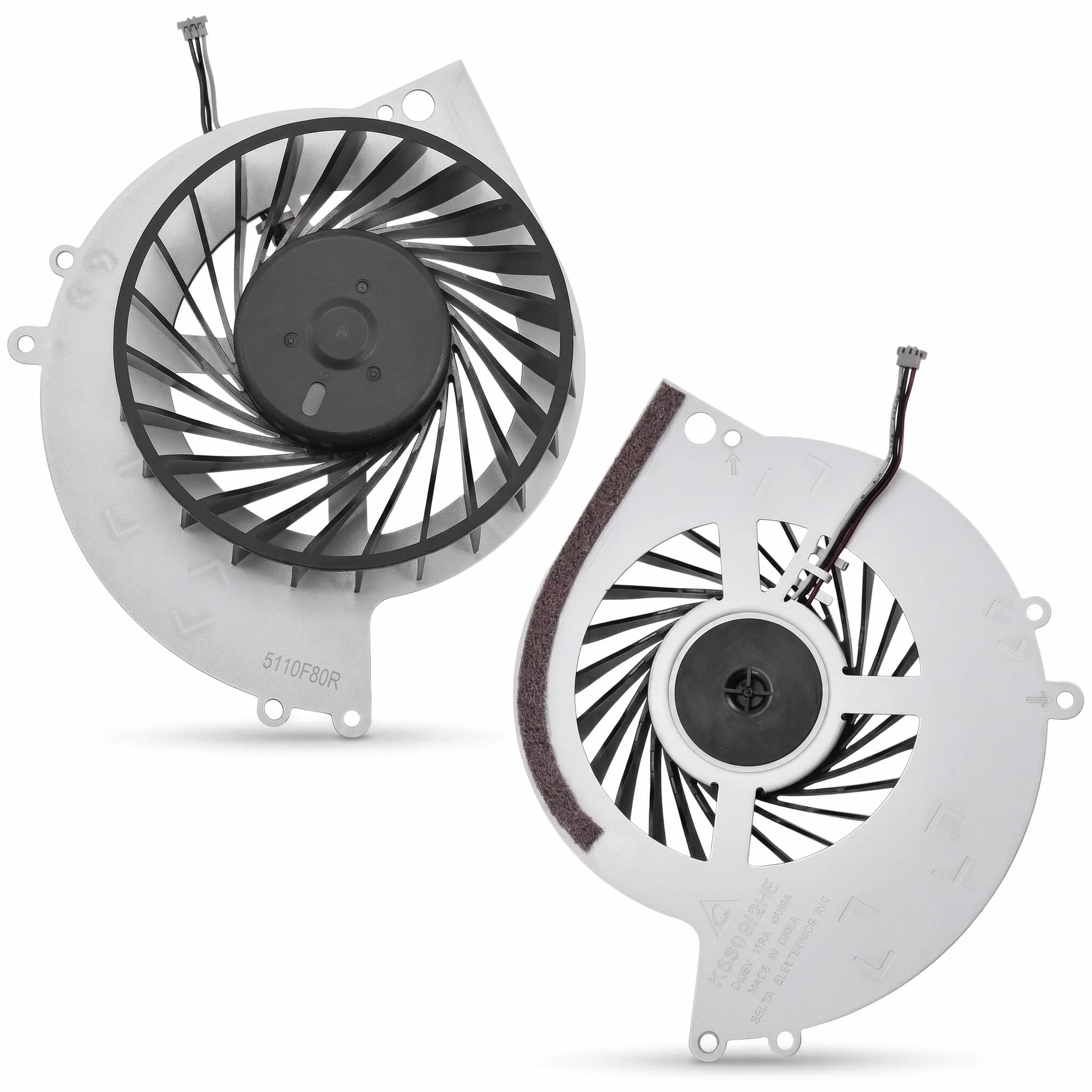 Ventilador Interno de Repuesto para 4-100 Ventilador de Refrigeración de CPU Consola de Juegos Refrigerador Portátil Placa Base de Metal con Recortes Precisos