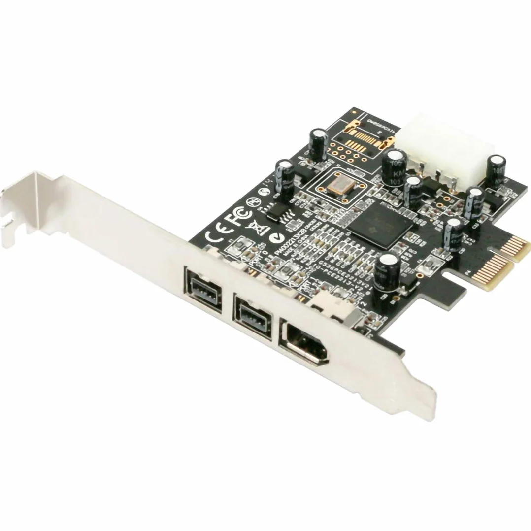 JMT PCIE Combo 3 Puertos 2X 1394B 9Pin 1x 1394A 6Pin PCI-Express Adaptador de Tarjeta FireWire Expansión IEEE 1394 B A para FireWire 800