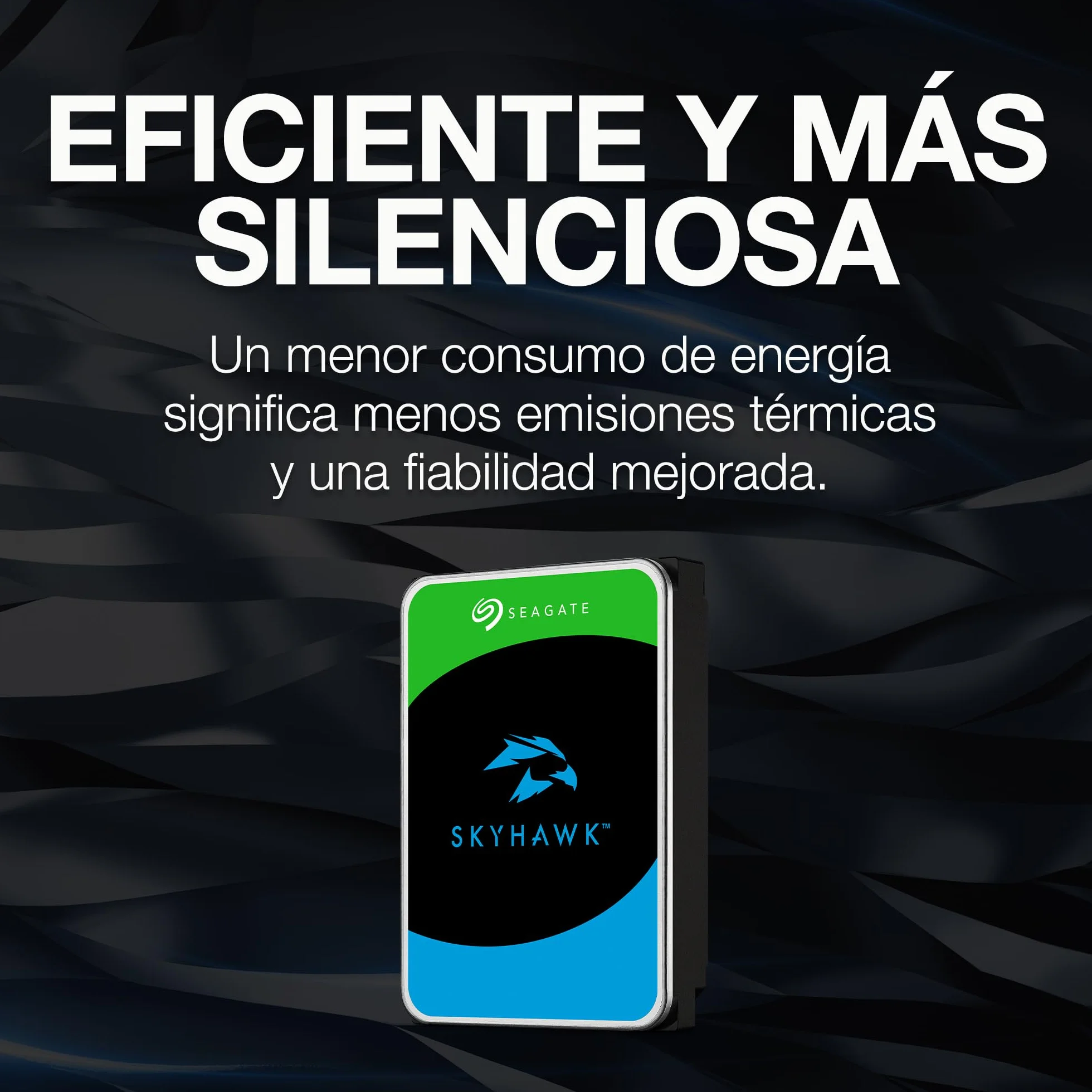 Seagate SkyHawk 4TB, Disco Duro Interno De Video, 3.5 Pulgadas, SATA 6.GB/s, Caché de 256 MB, DVR, Sistema de Cámaras de Seguridad NVR, servicios Rescue internos, Paquete Abre-fácil (ST4000VXZ16)
