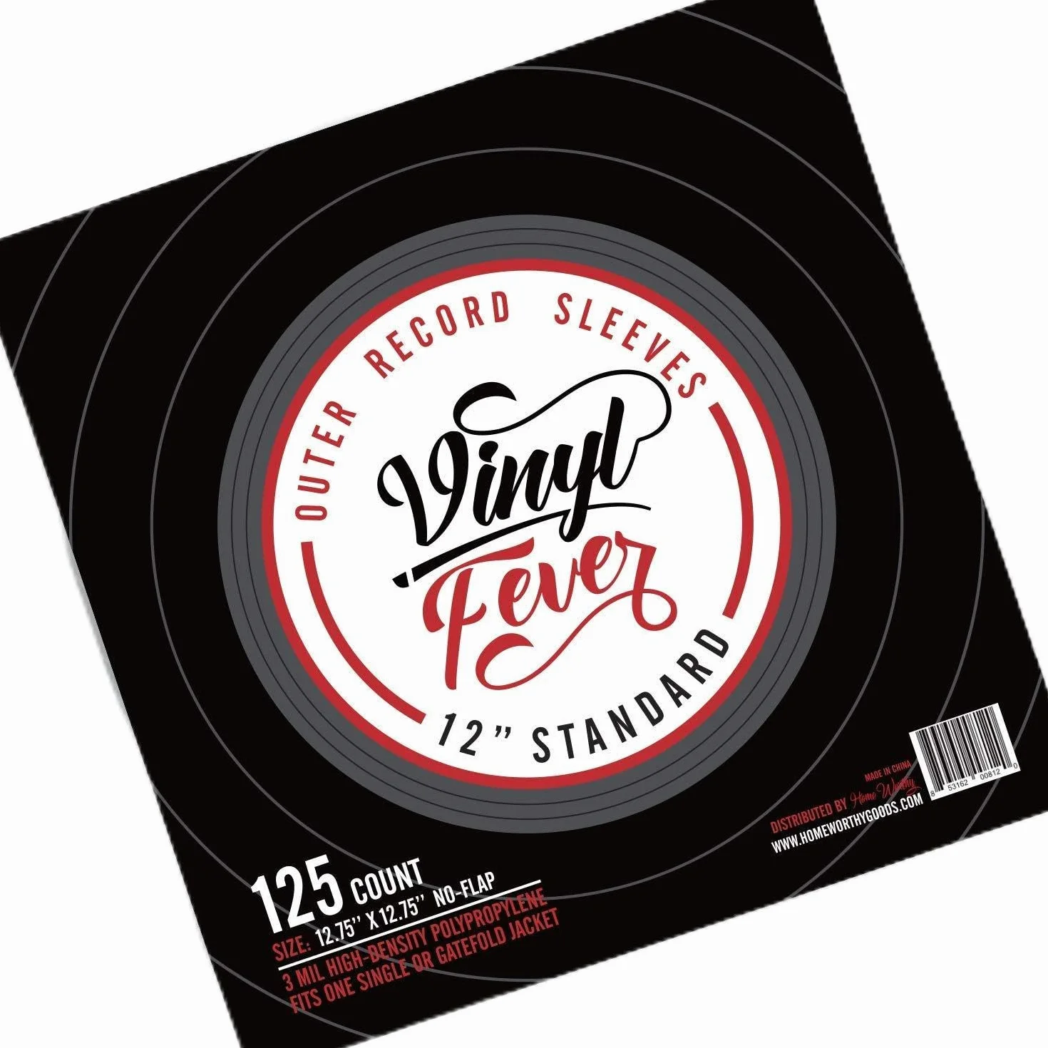 Vinyl Fever - Fundas Exteriores para Discos de Polipropileno Transparente