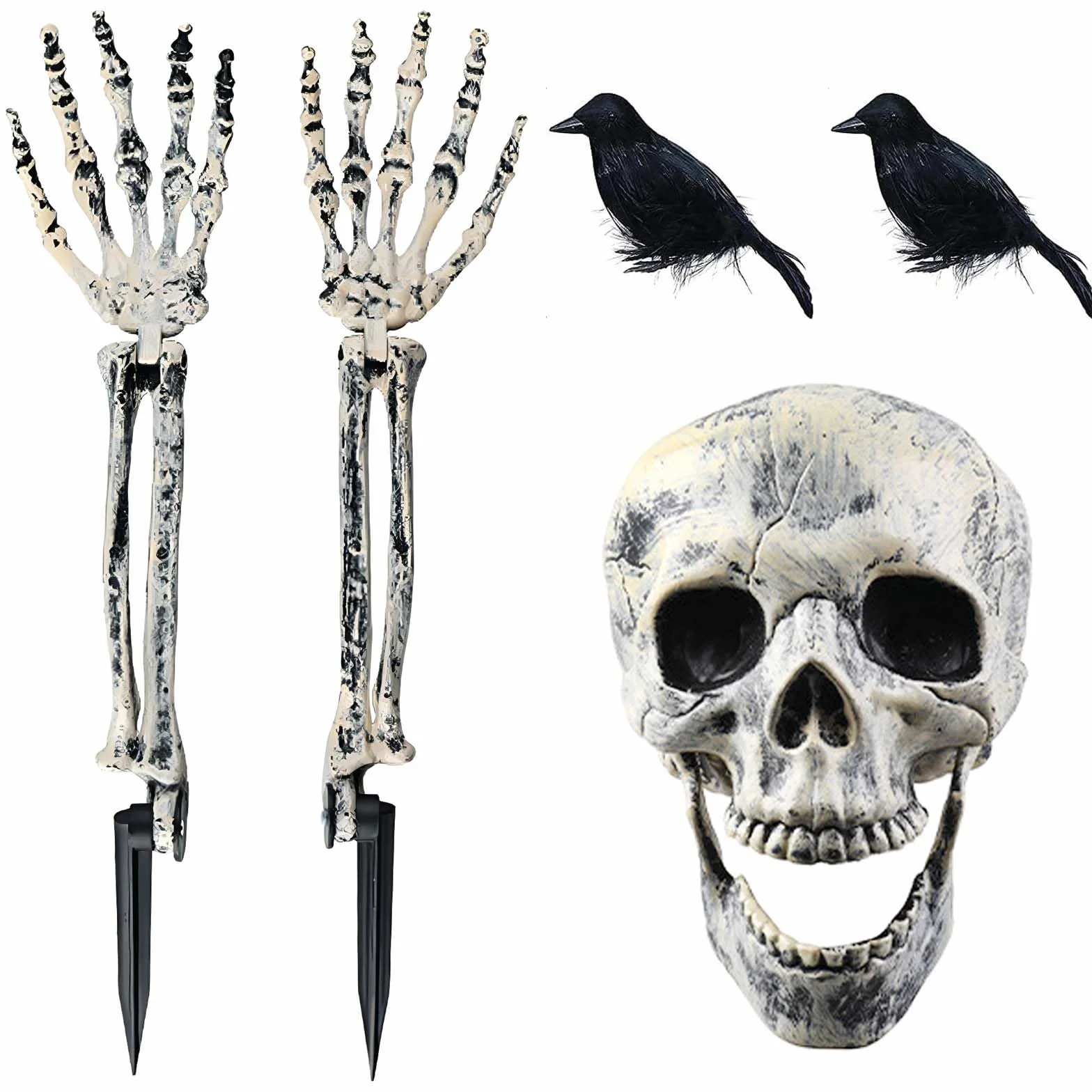 Esqueletos Halloween Decoracion, Esqueleto Falso Tamaño Natural para Exteriores