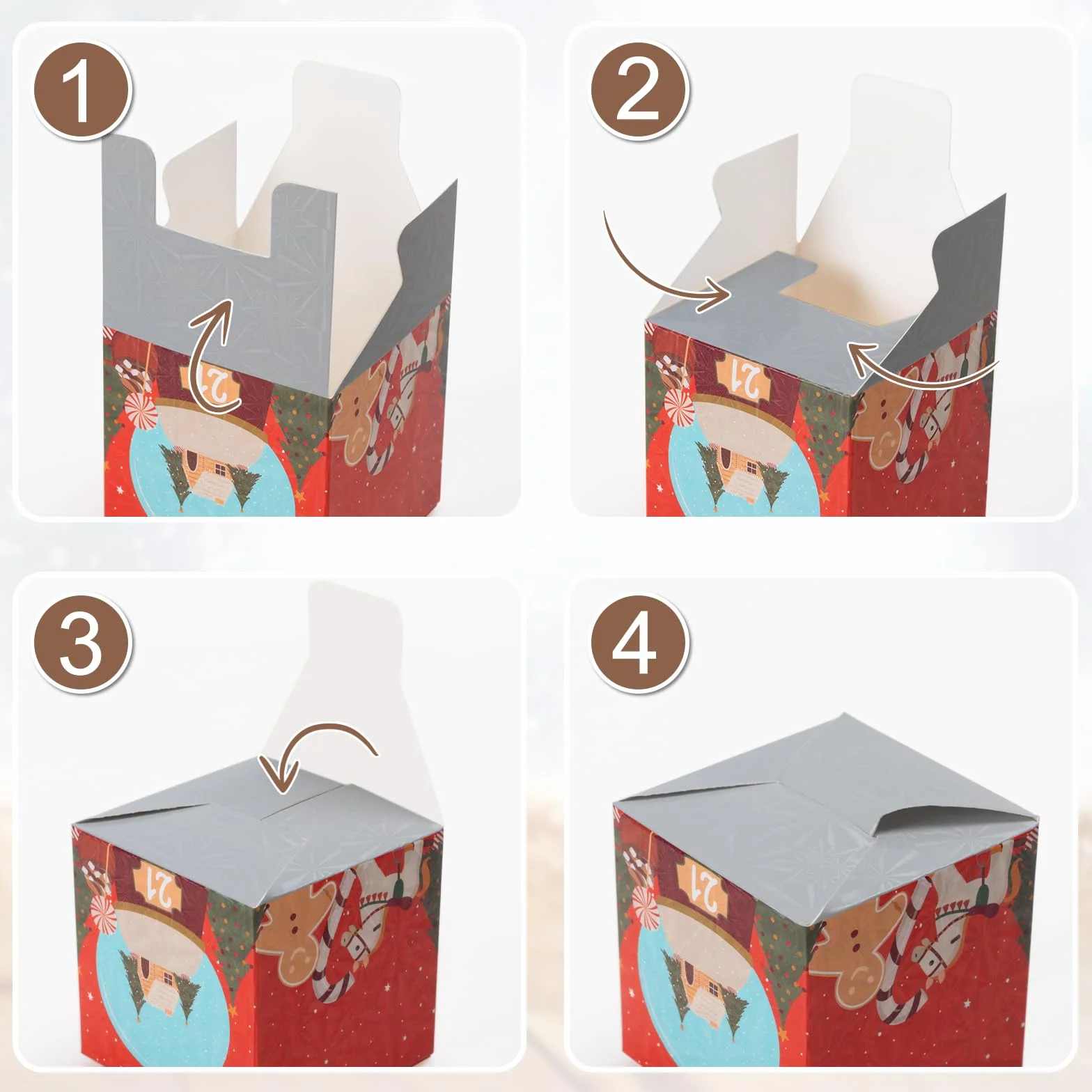 Calendario de Adviento DIY Vacío con Números 24 Cajas Personalizable Navidad 2025