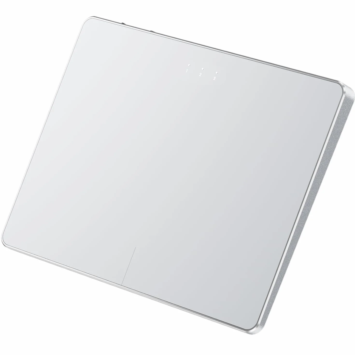ProtoArc Touchpad para Windows 11/10 PC: T1 Plus Bluetooth, Superficie multitáctil, Recargable, Panel táctil portátil de Alta precisión, portátil, Ordenador de sobremesa - Blanco Plateado