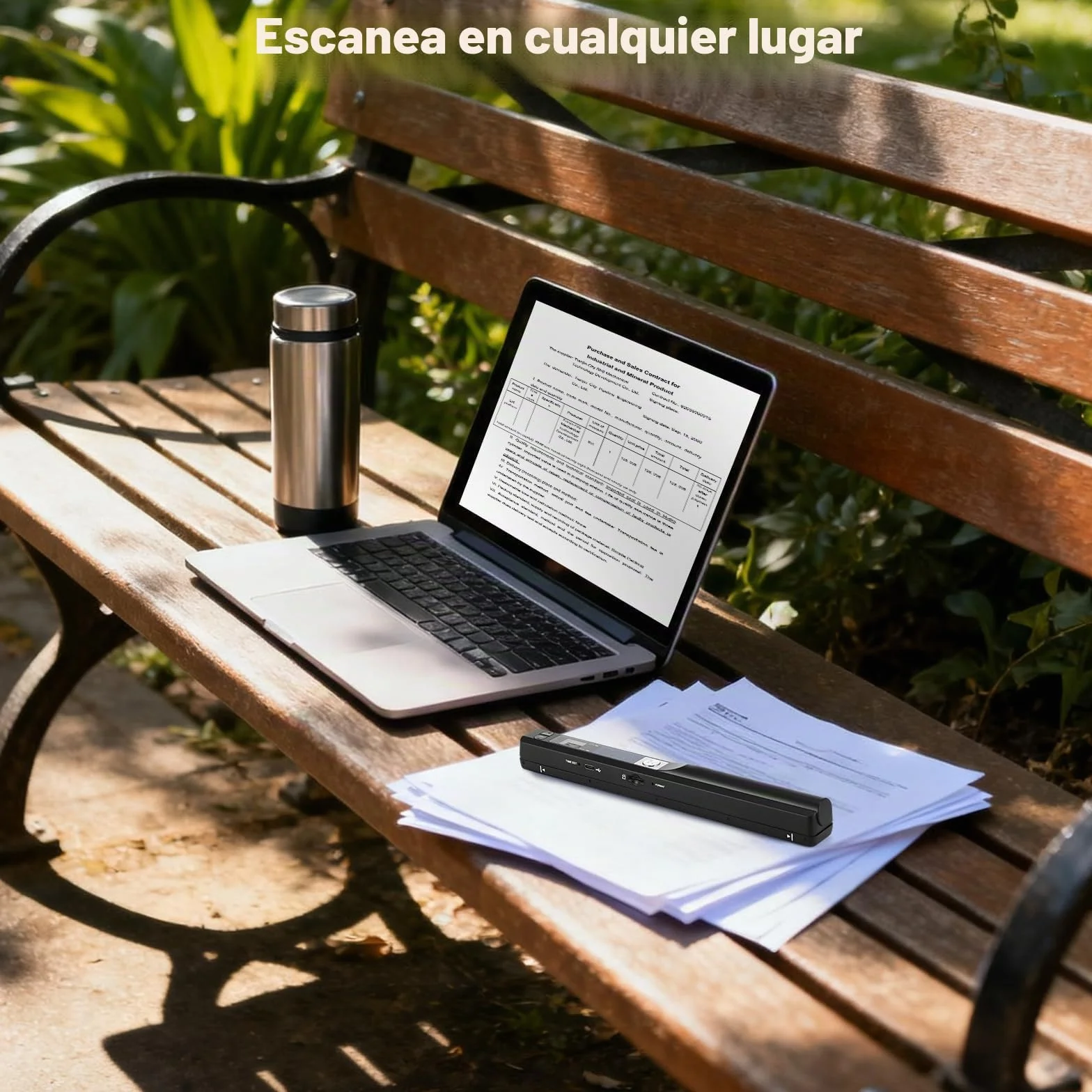 Escáner de Documentos portátil 900 dpi, Escáner de Fotos A4 Recargable por USB con Tarjeta SD 16GB