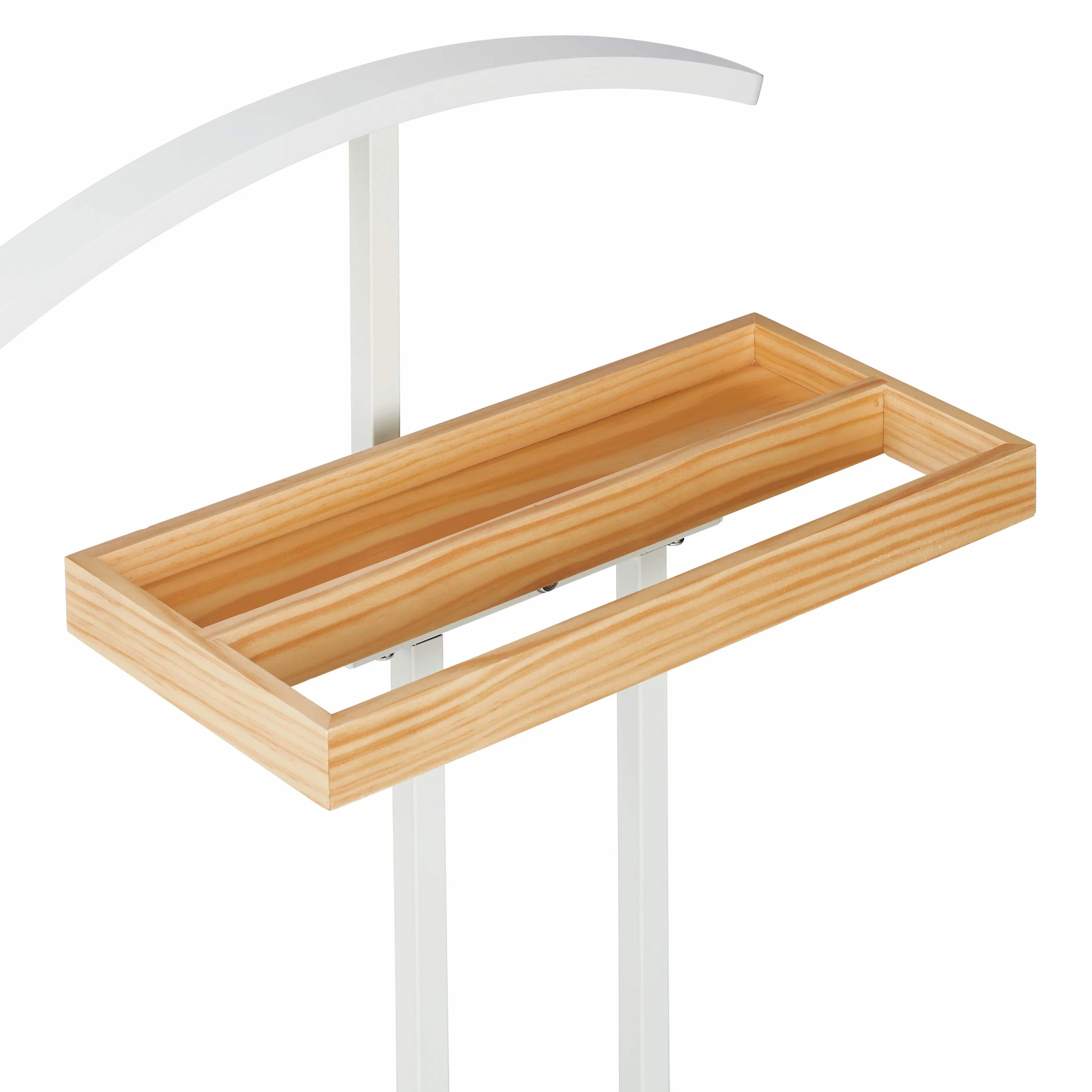 Relaxdays Galán de Noche Perchero Pie Repisa Colgador Ropa 102x46x24 cm Blanco