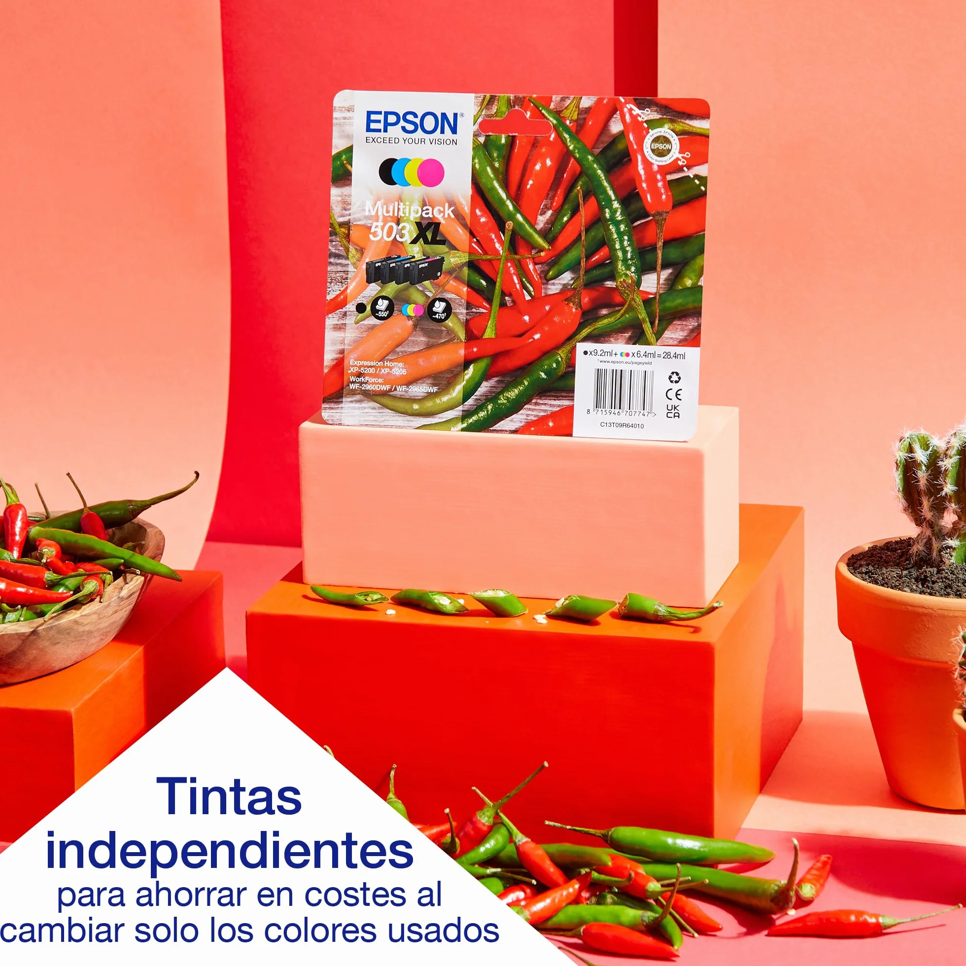 Epson Impresora de inyección de Tinta multifunción Expression Home XP‑5200 A4 con conectividad inalámbrica