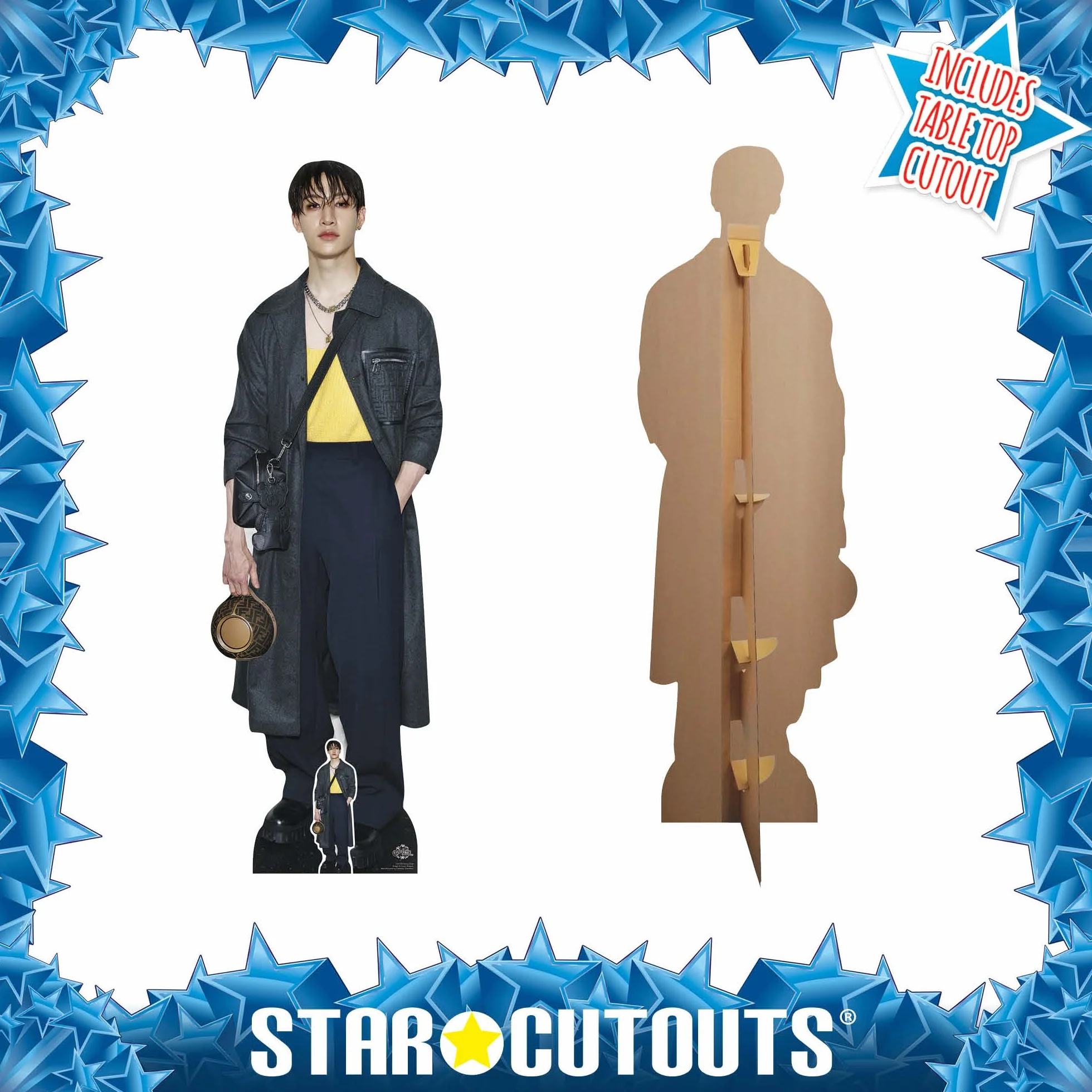 Star Cutouts Bang Chan Recorte de cartón tamaño Real 178 cm Regalo fanáticos K-Pop decoración Fiesta