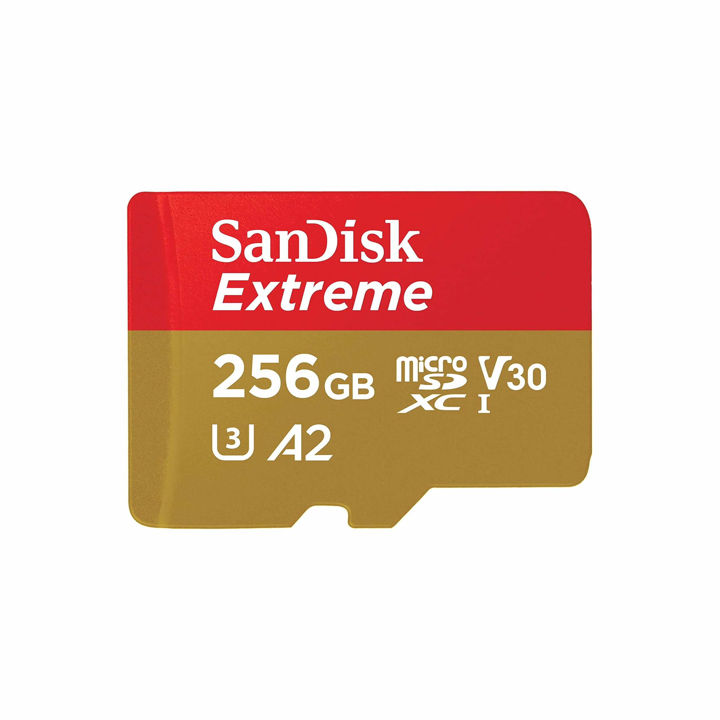 SanDisk Extreme Tarjeta Micro SDXC 256GB + adaptador SD, (Para teléfonos inteligentes, cámaras de acción, drones) V30, hasta 190 MB/s, RescuePRO Deluxe, A2 C10 U3 UHS-I