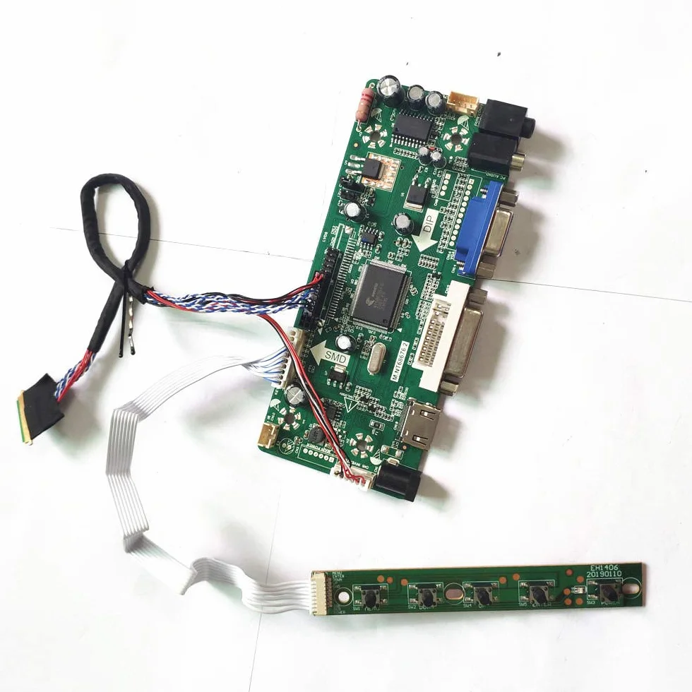 U/R Para 1366 x 768 LVDS 40 pines LP156WH2-TLQB/TLQA/TLQ1/TLQ2 VGA HDMI DVI LED panel de portátiles M.NT68676 controlador de pantalla kit de placa de accionamiento (LP156WH2 (TL) (Q1))