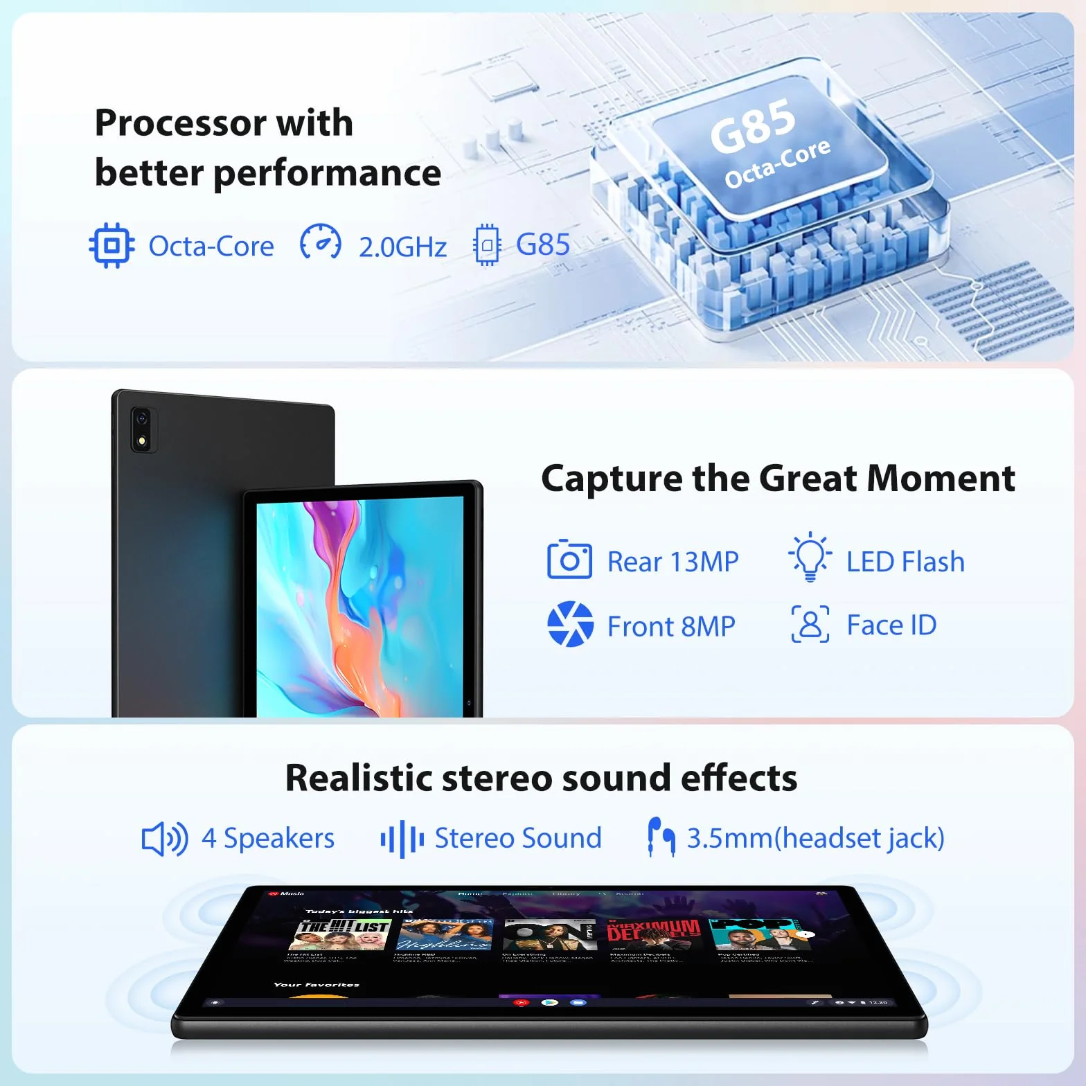 2K Android 15 Tablet 14 Pulgadas, 36GB RAM, 512GB ROM (2TB Expansion), 4G SIM LTE & 5G WiFi, 2000 * 1200FHD, 11580mAh, Octa-Core 2.0GH, 13MP+8MP, Tablet con Teclado/GPS/Bluet 5.0(Negro)