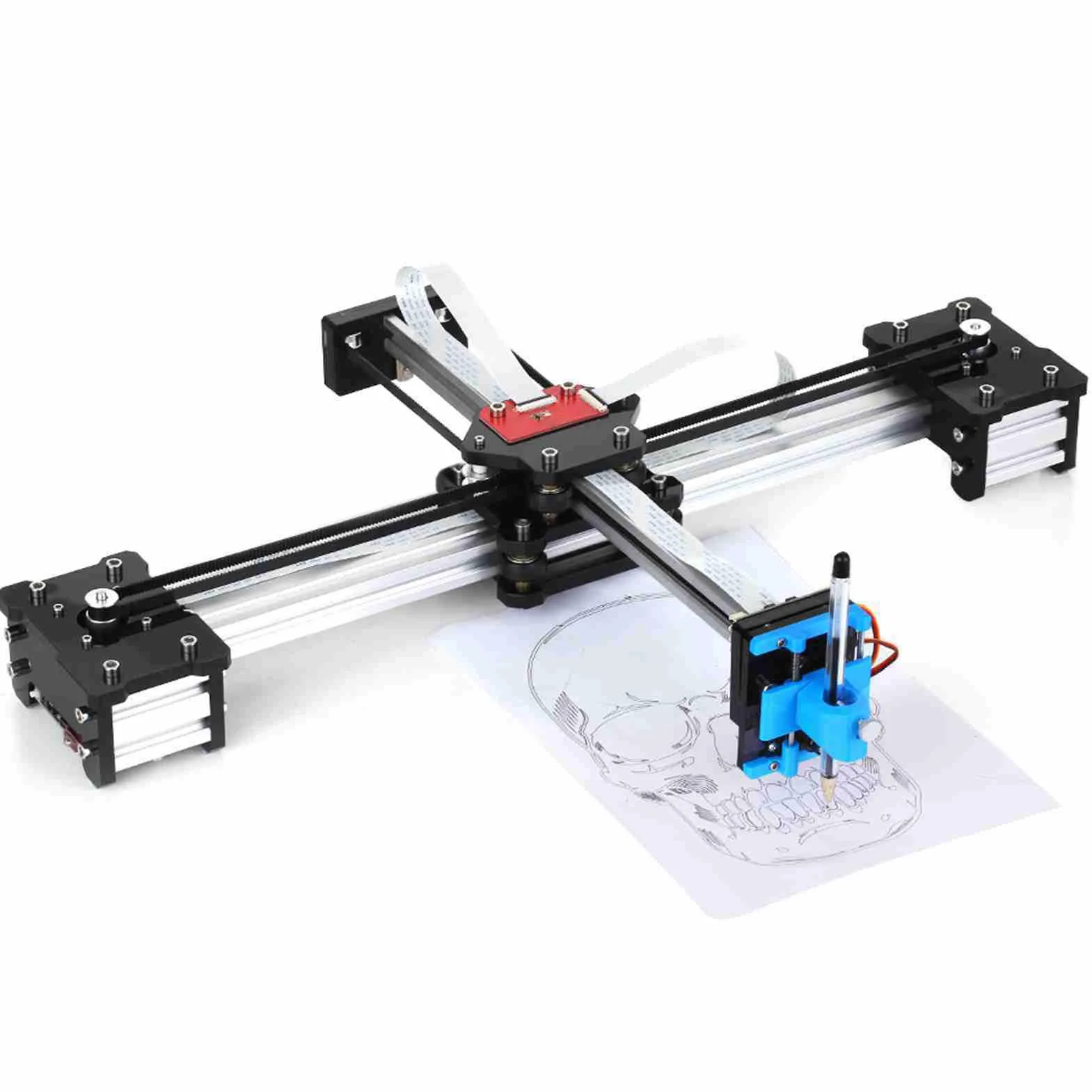 Plotter Pen Drawing Robot Robot Máquina de Dibujo Ensamblado para Escribir Silver (Enchufe de la UE)