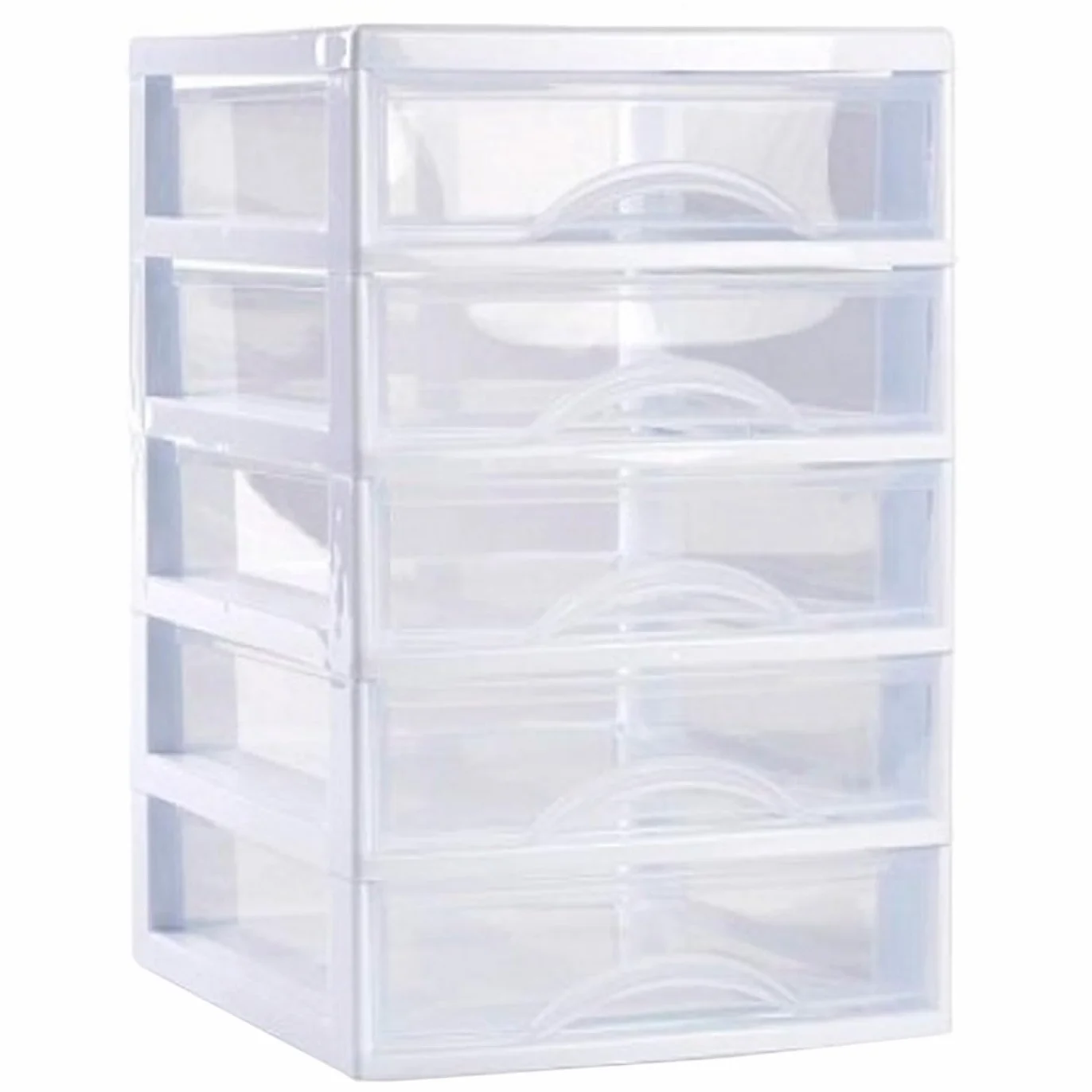 Cajonera de Almacenamiento Guadiana 5 Cajones Torre Multiusos 28 x 18 x 21,5 cm Blanco