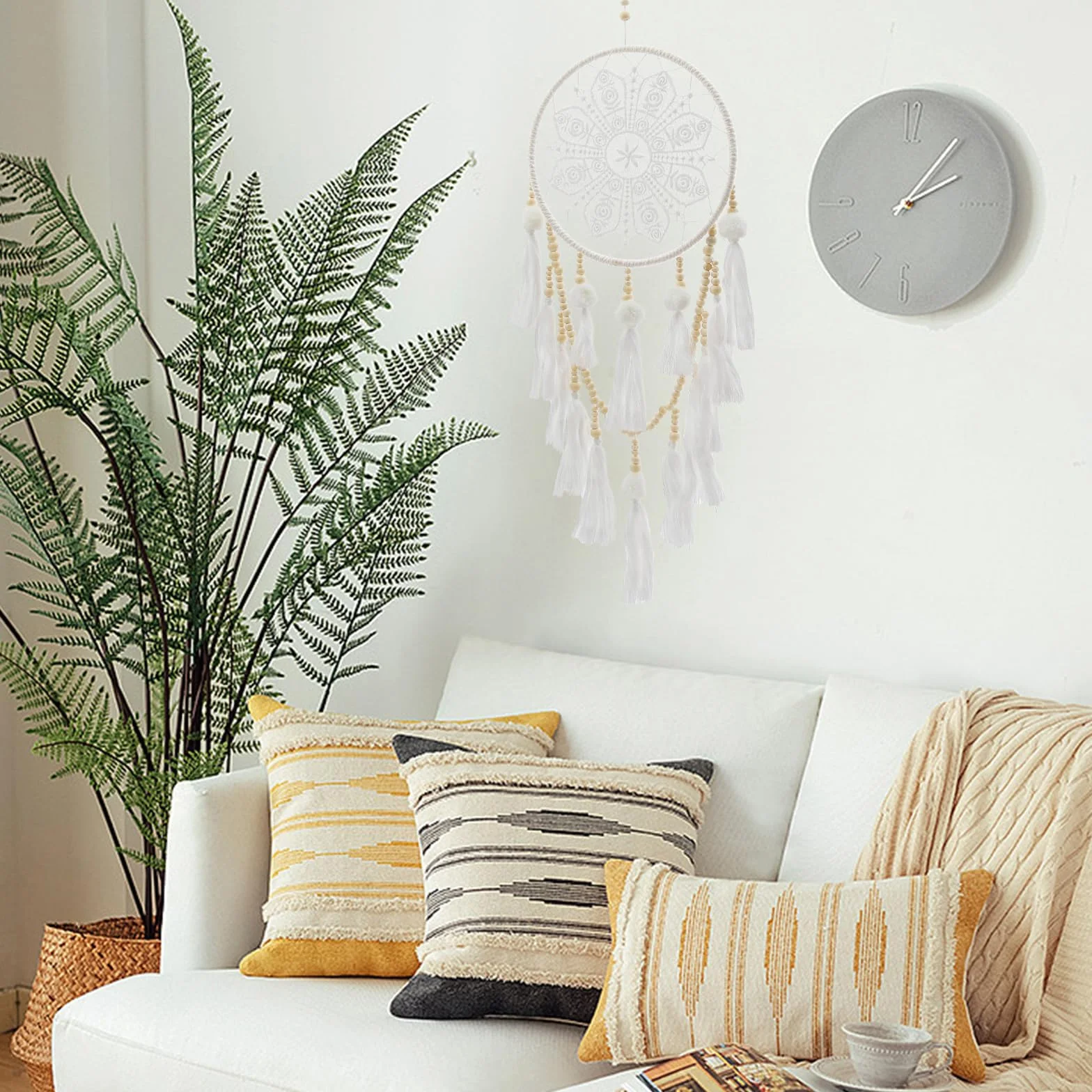 Atrapasueños Bohemio Hecho a Mano Decoración de Borla para Hogar