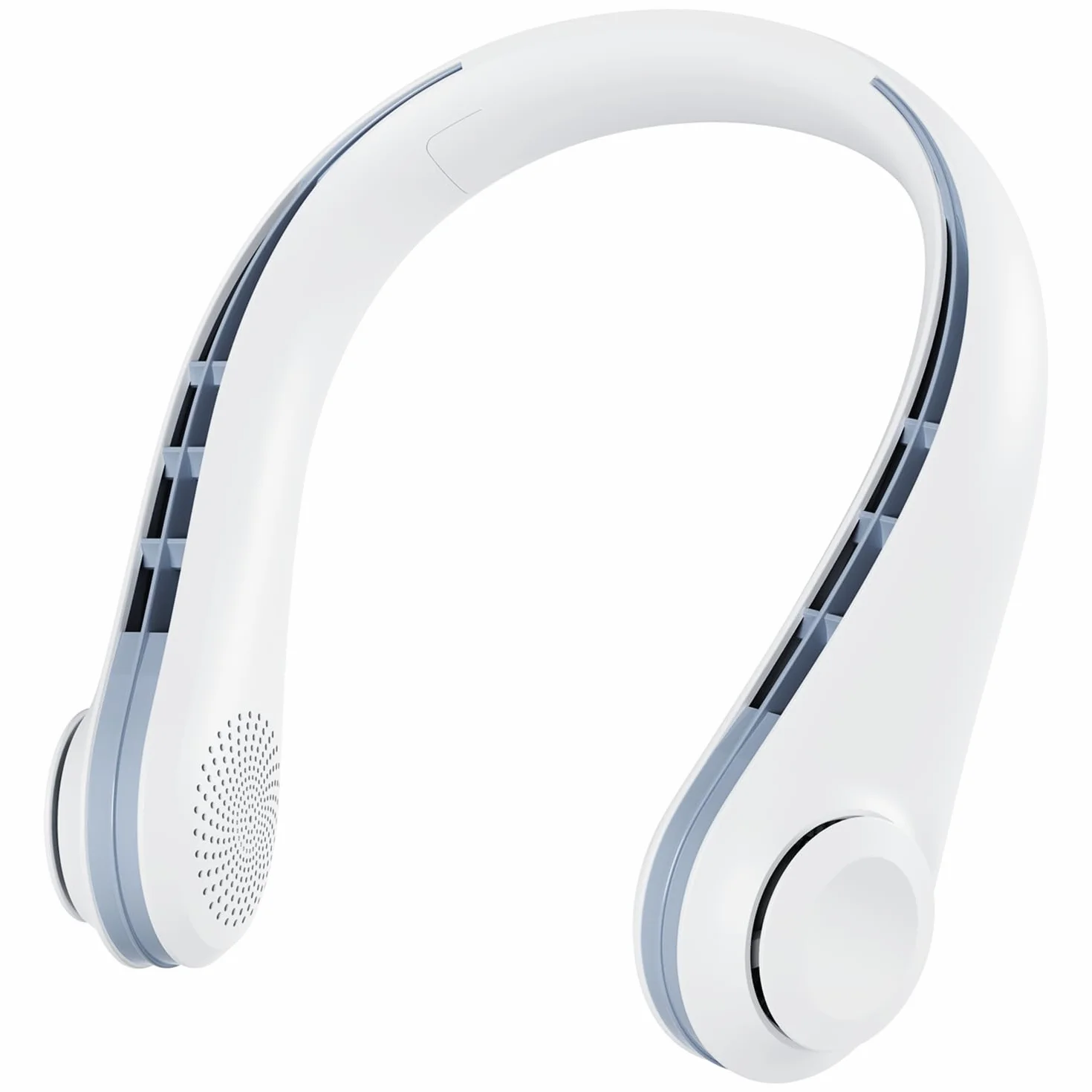 ACELIFE Ventilador de Cuello, 5000mAh Ventilador Cuello Portátil Silencioso USB Recargable Cuello de silicona suave ajustable con 3 Velocidades Para Deportes, Interior, Exterior